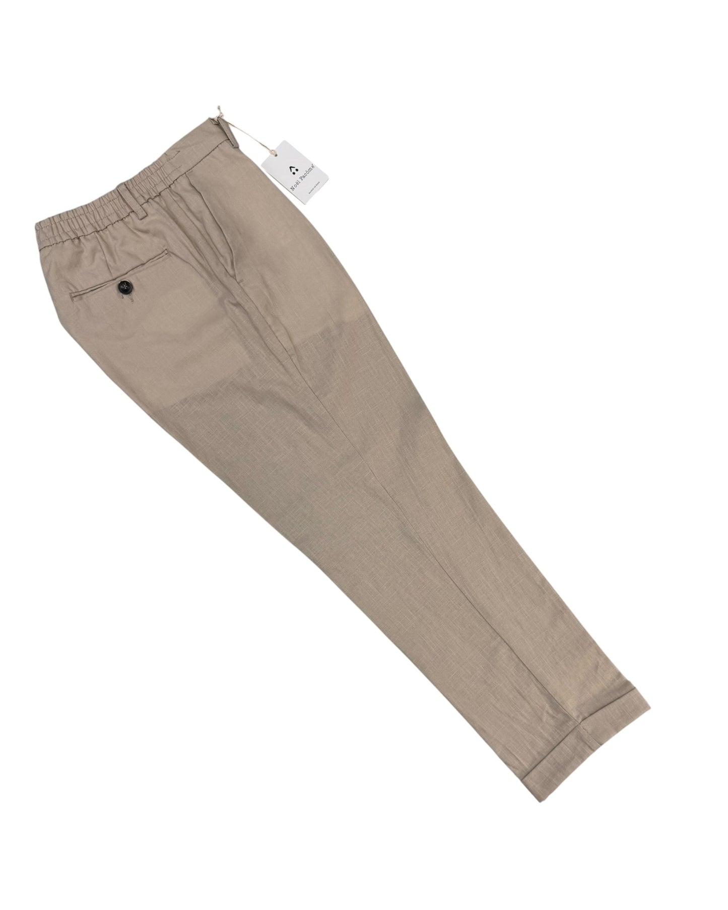 pantalone chino con elastico dietro noel pacome in puro lino