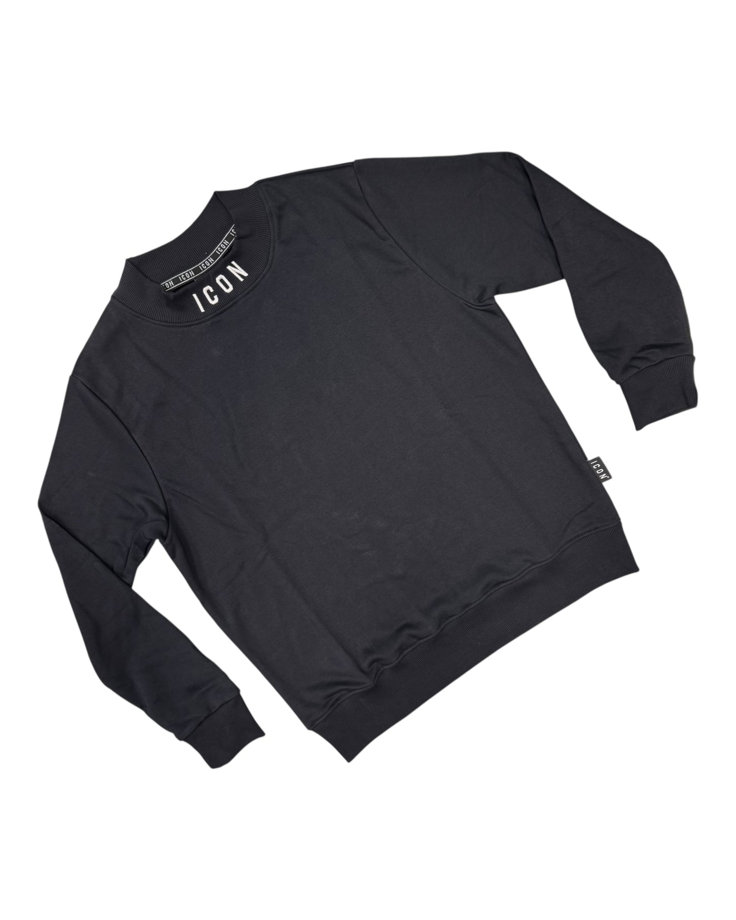 felpa icon ricamo sul collo