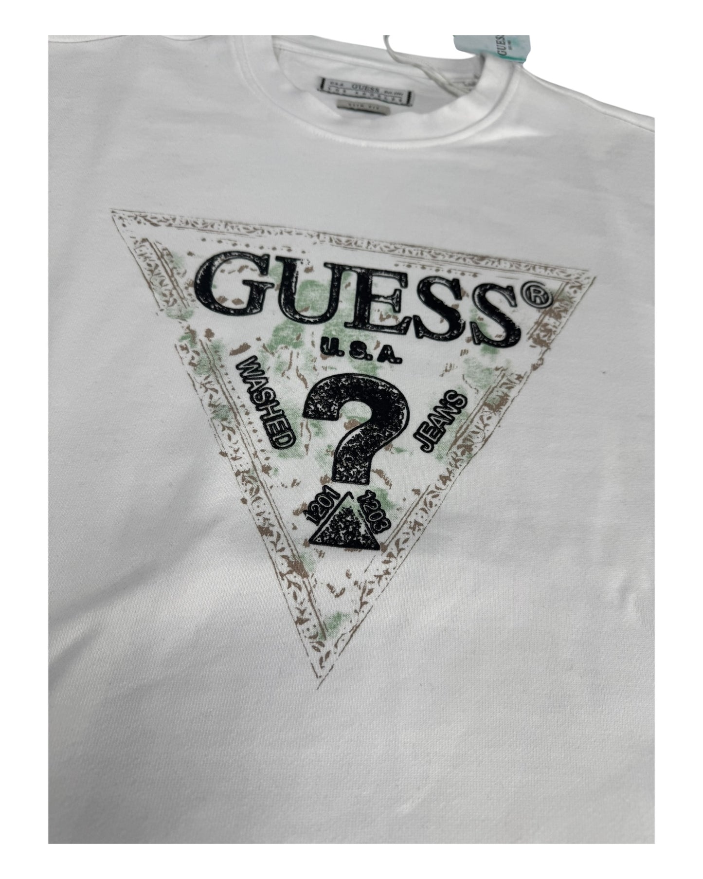 felpa uomo guess stampa logo