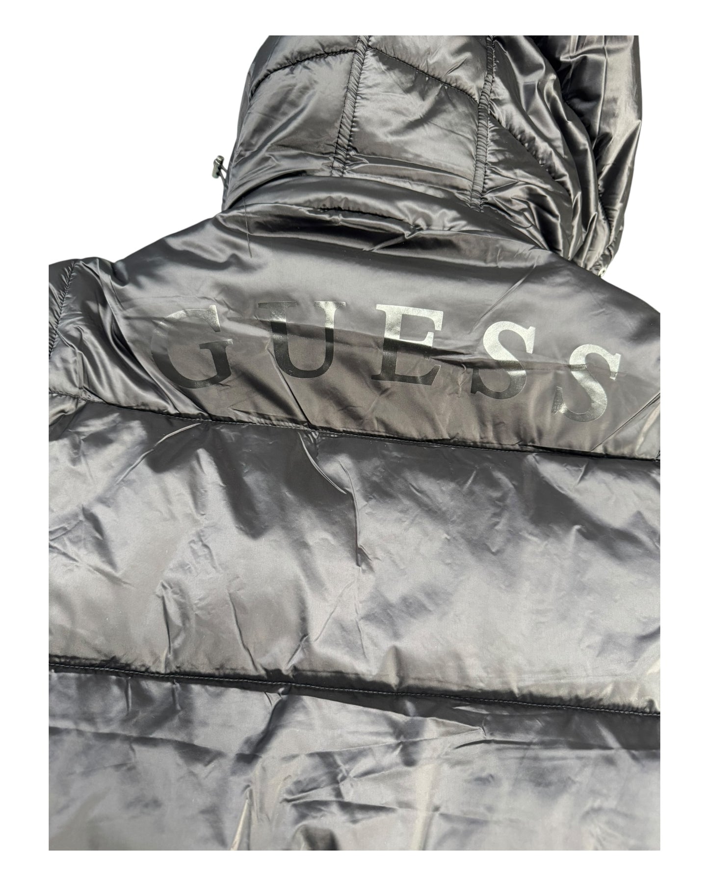 piumino uomo guess smontabile con stampa dietro