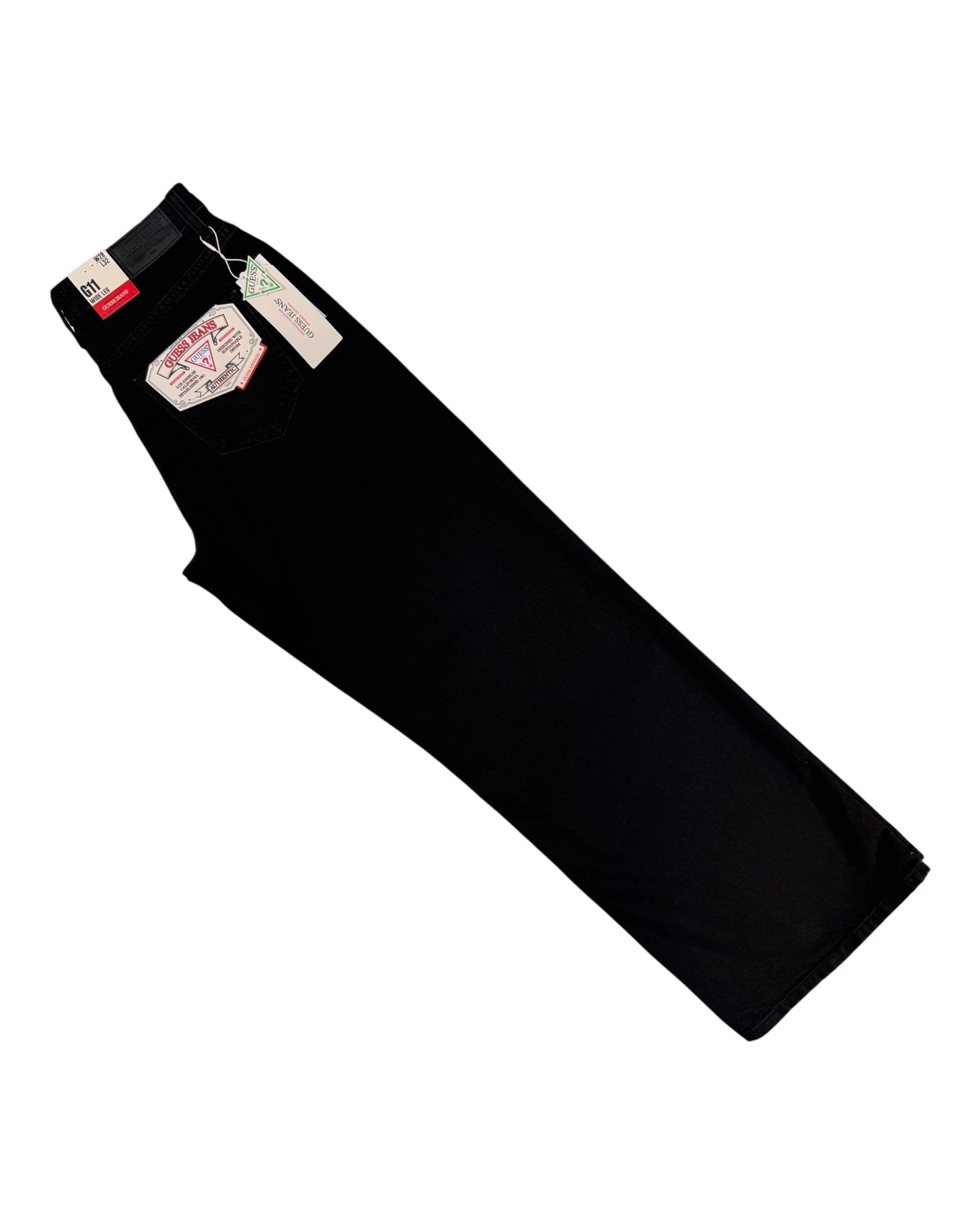 jeans donna guess wide leg in denim nero