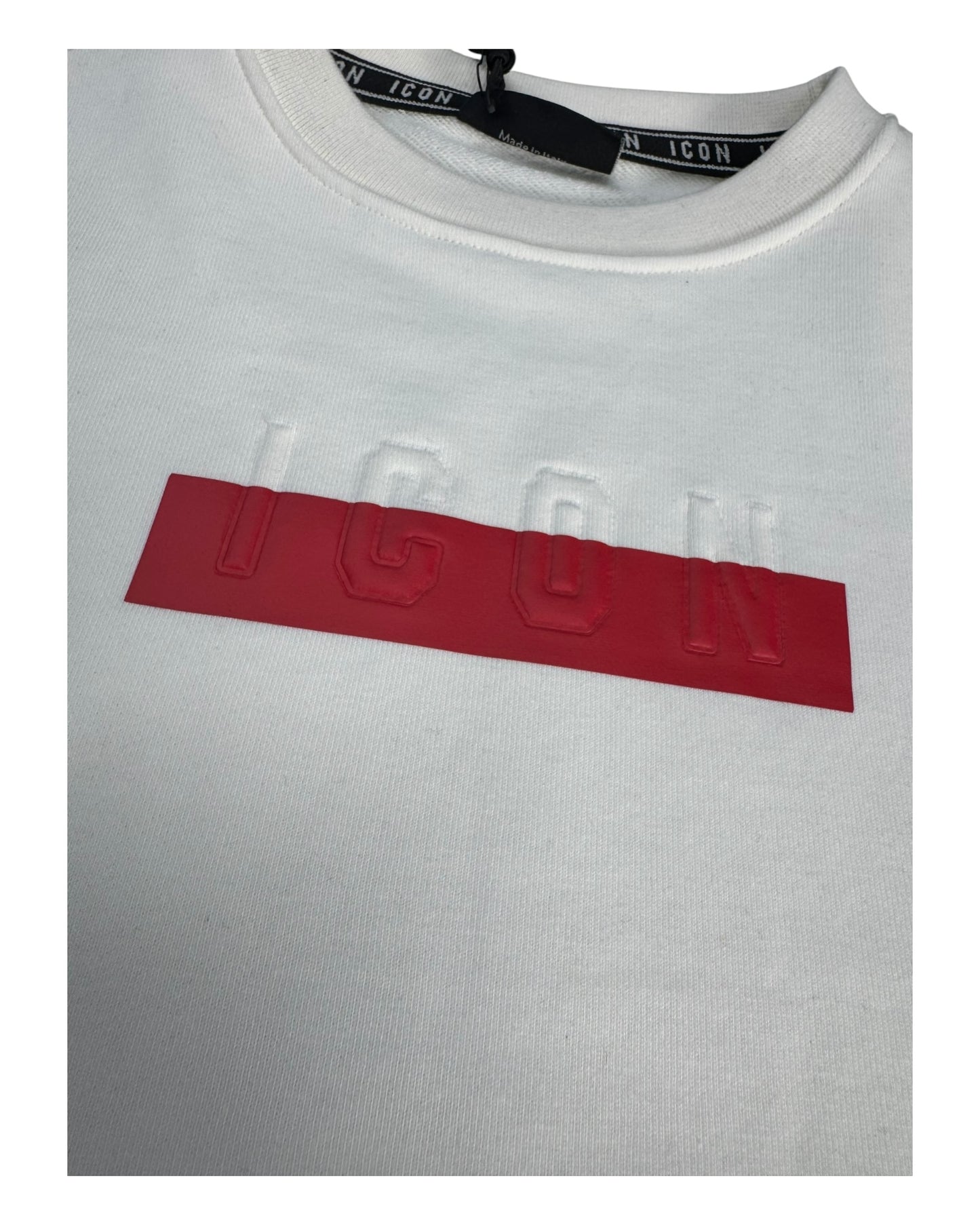 felpa uomo icon stampa sovrapposta