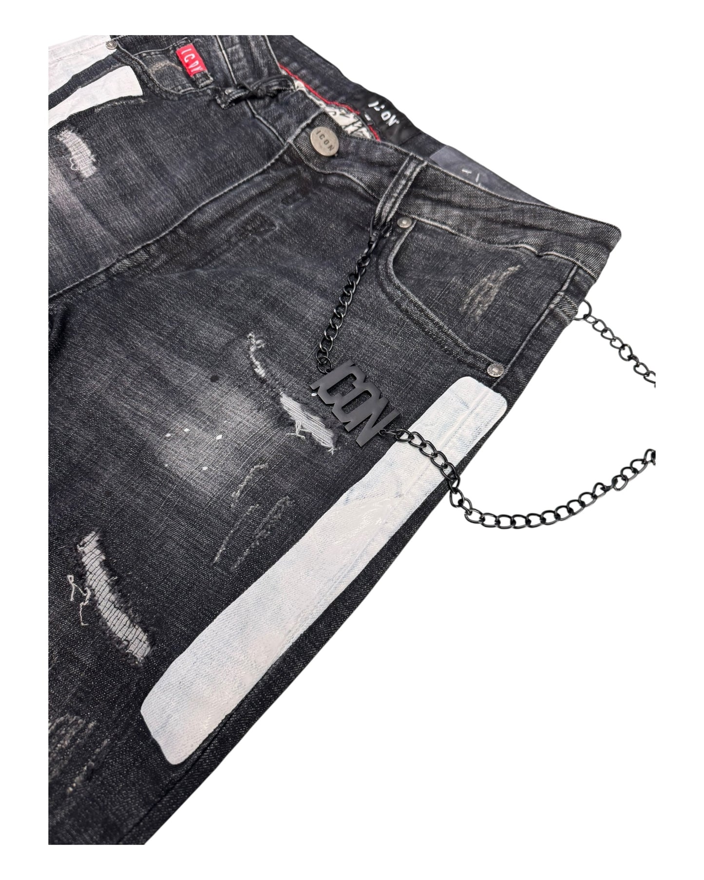 jeans uomo icon stampa dietro