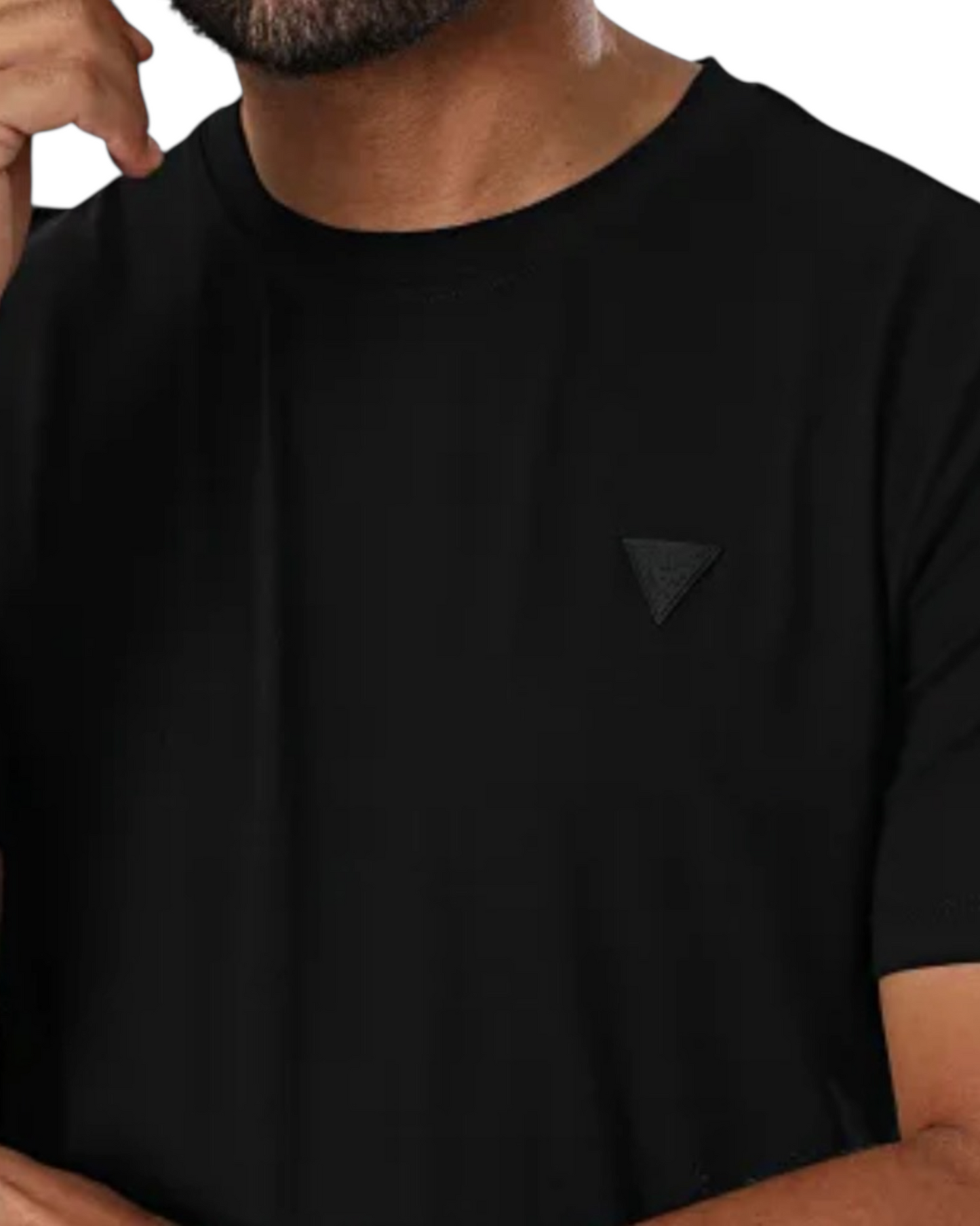 shirt uomo guess logo tono su tono
