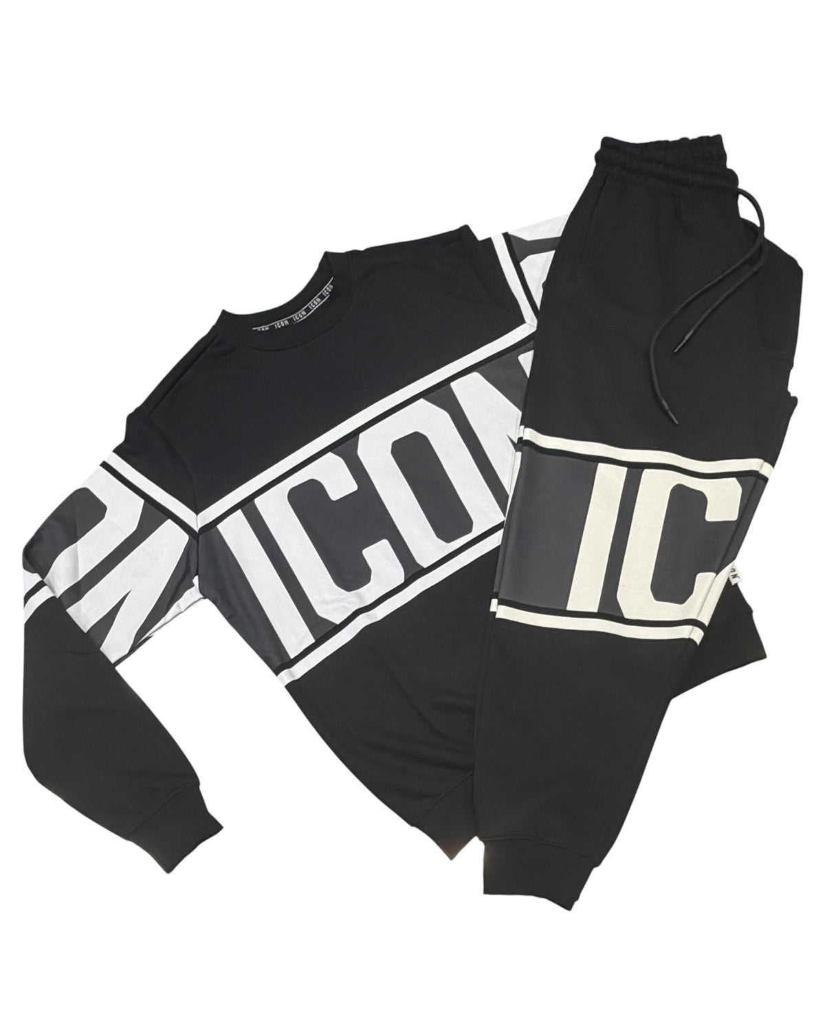 felpa girocollo uomo icon stripe