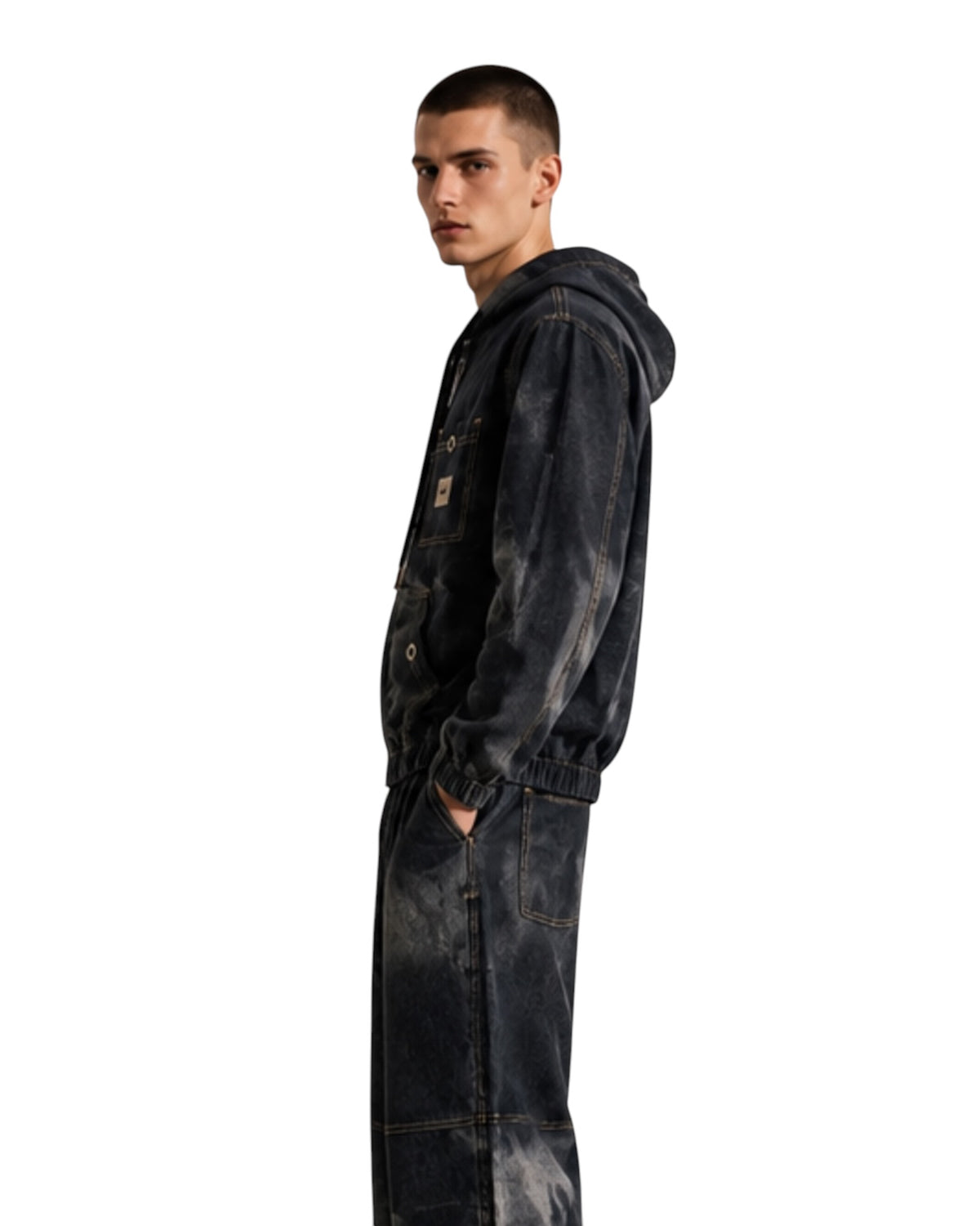 coordinato in denim uomo mfn
