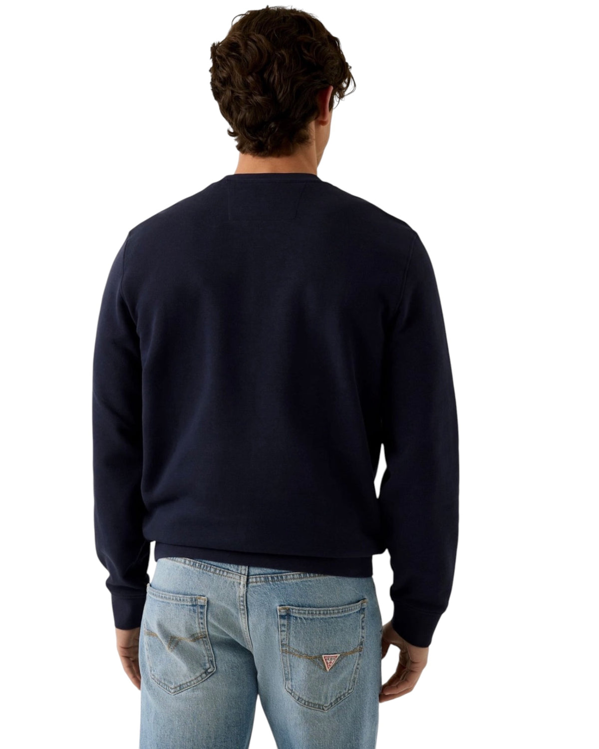 felpa uomo guess logo grande