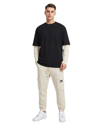 T-Shirt long sleeve MFN con maniche in velluto