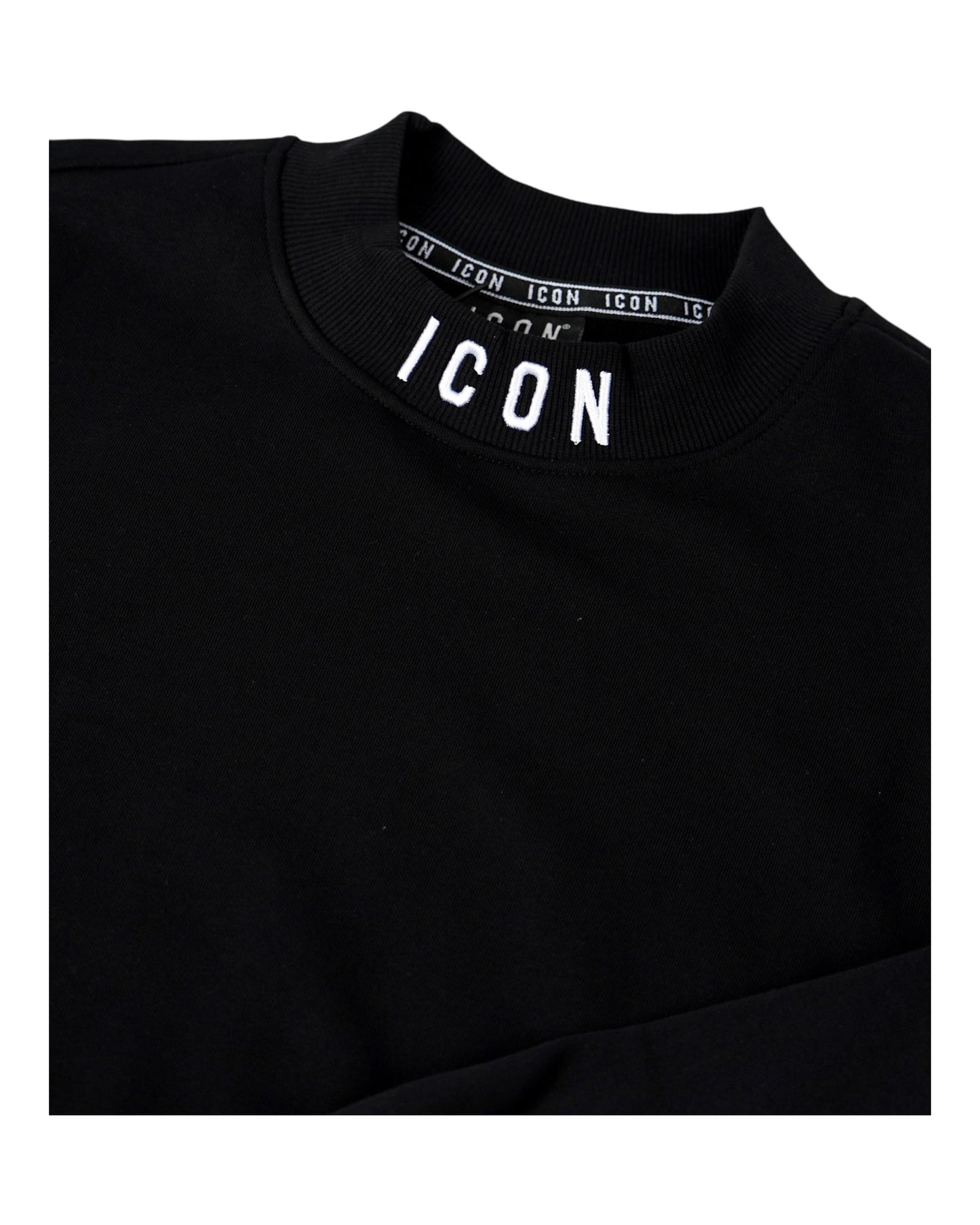 felpa icon ricamo sul collo