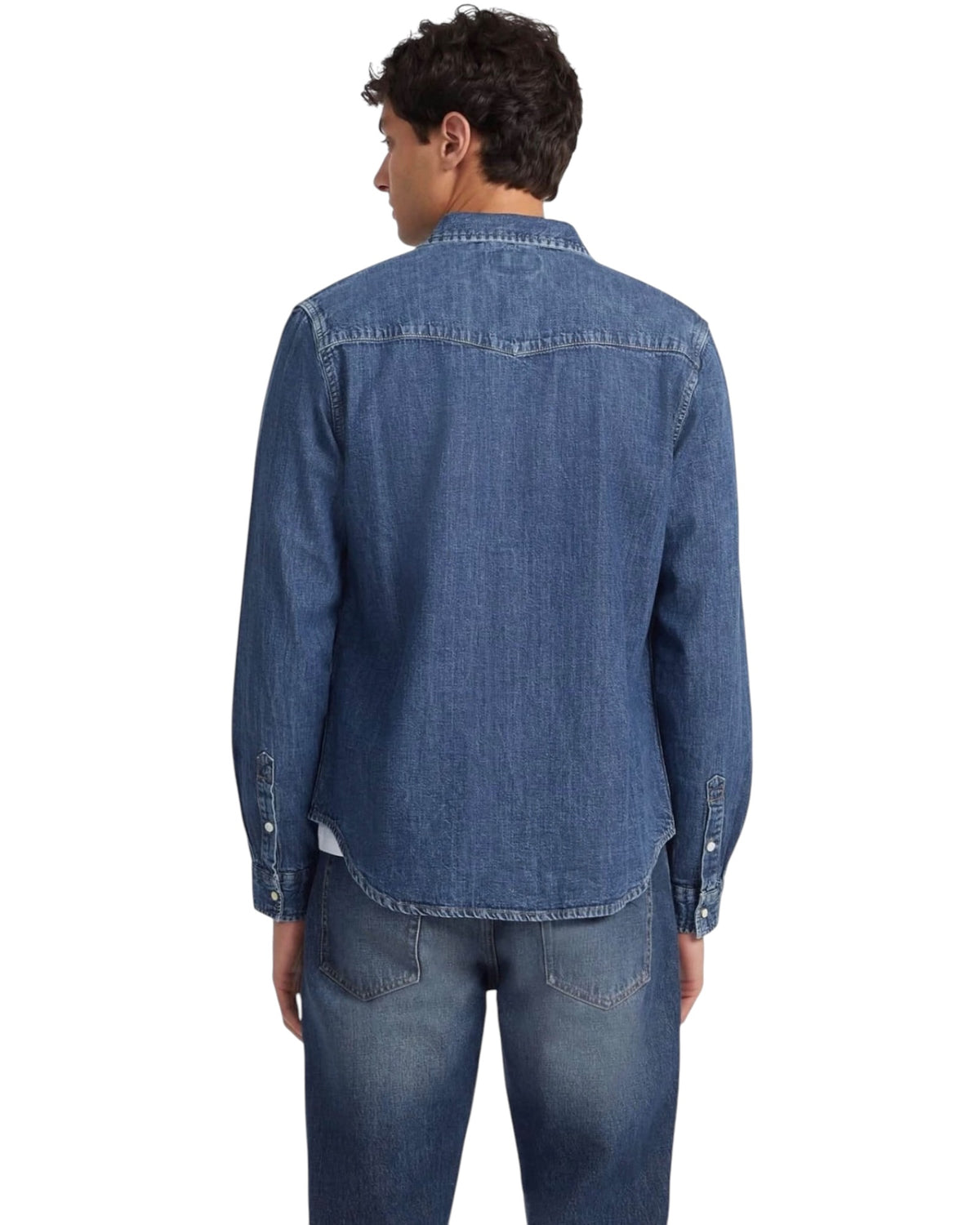 camicia denim uomo guess