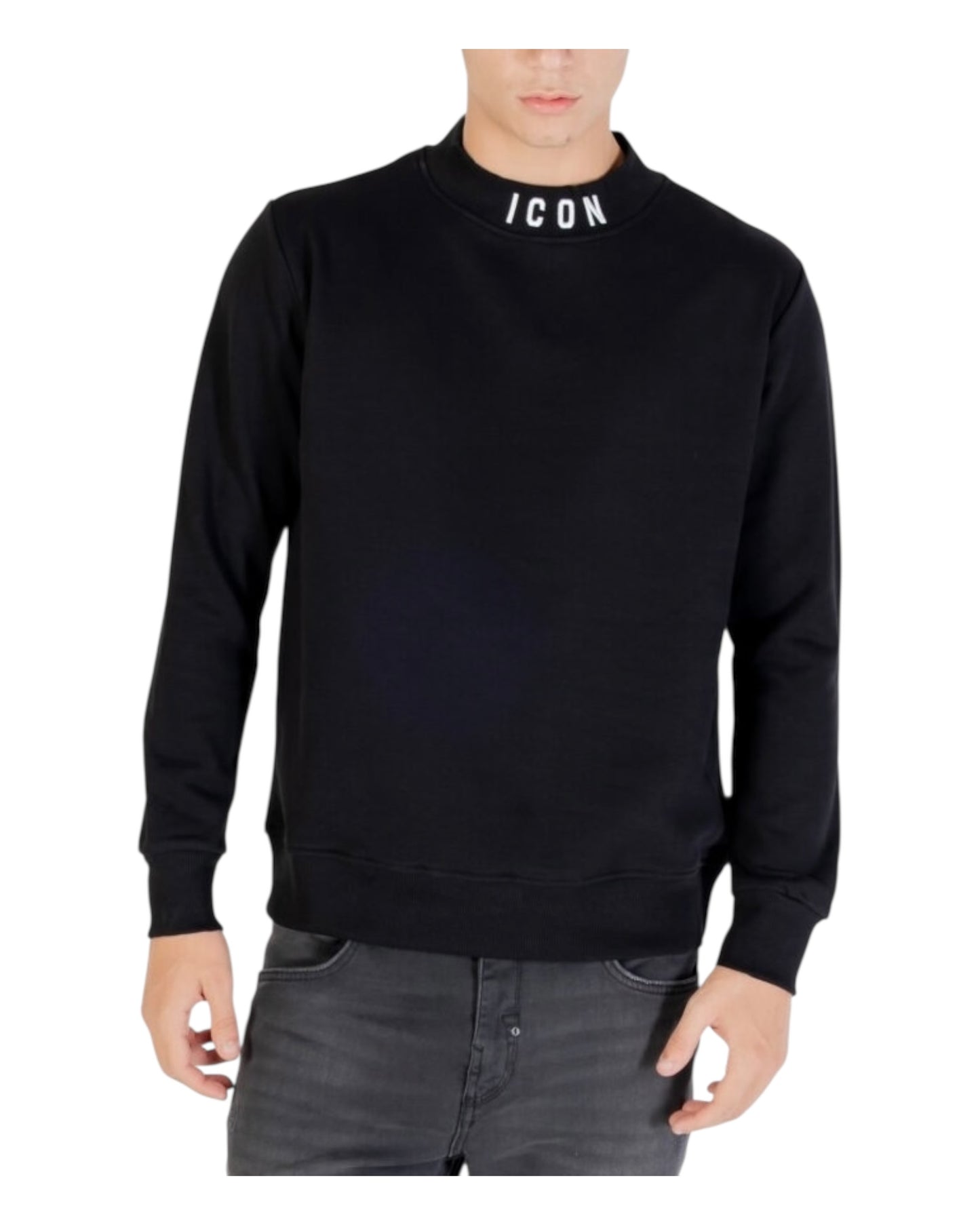 felpa icon ricamo sul collo