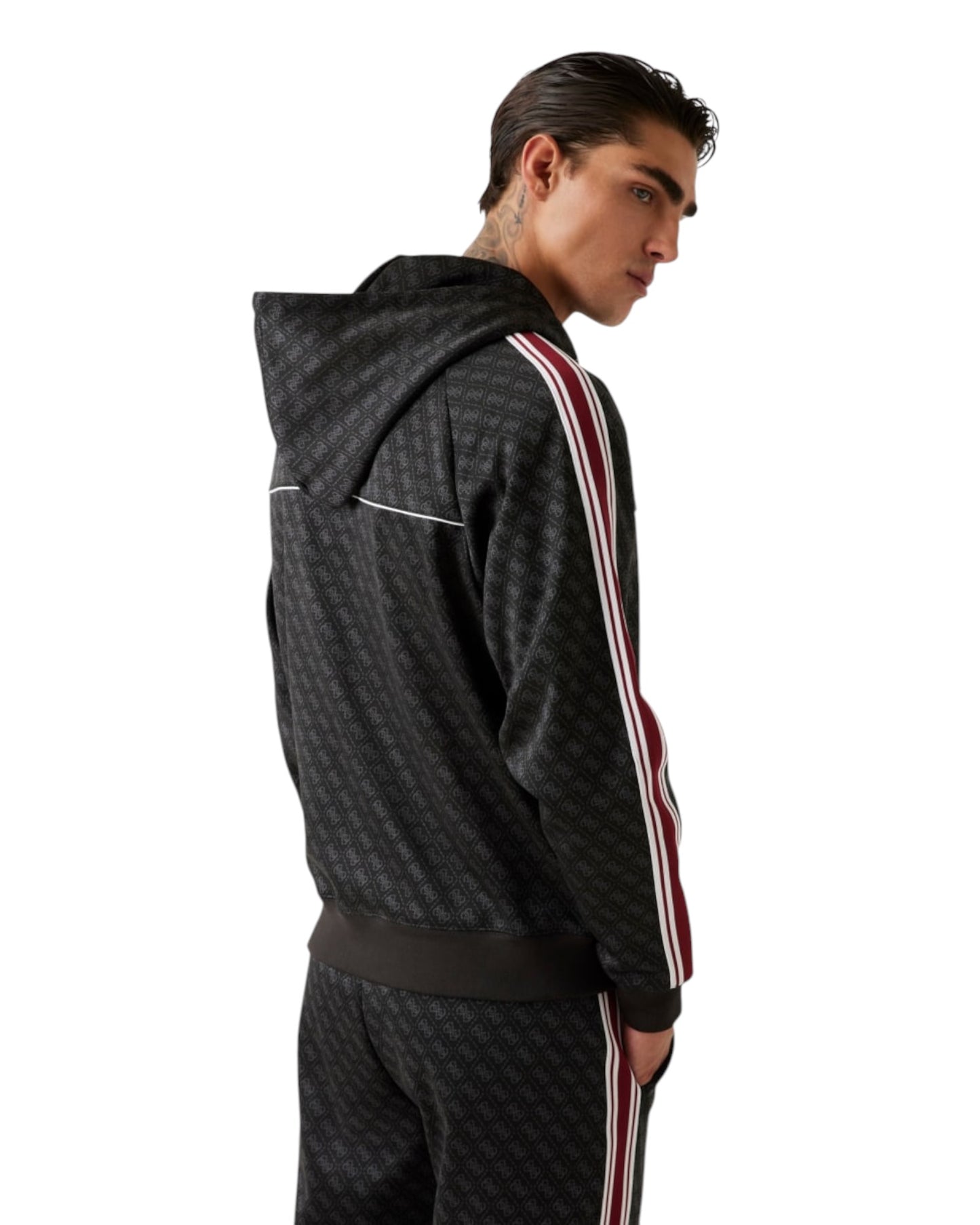 tuta uomo guess con banda laterale