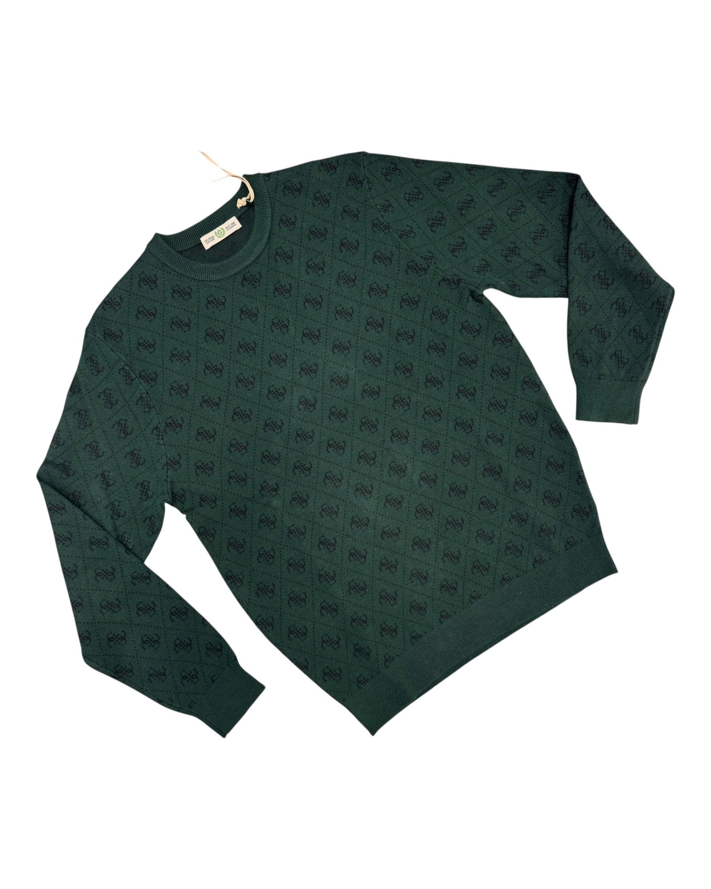 maglioncino uomo guess stampa all over logo