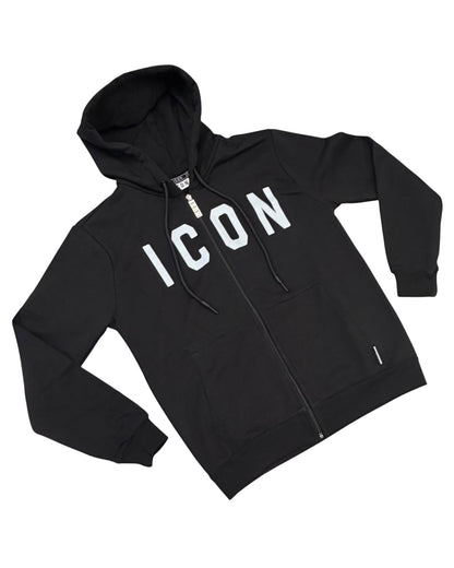 Felpa uomo Icon con zip e cappuccio
