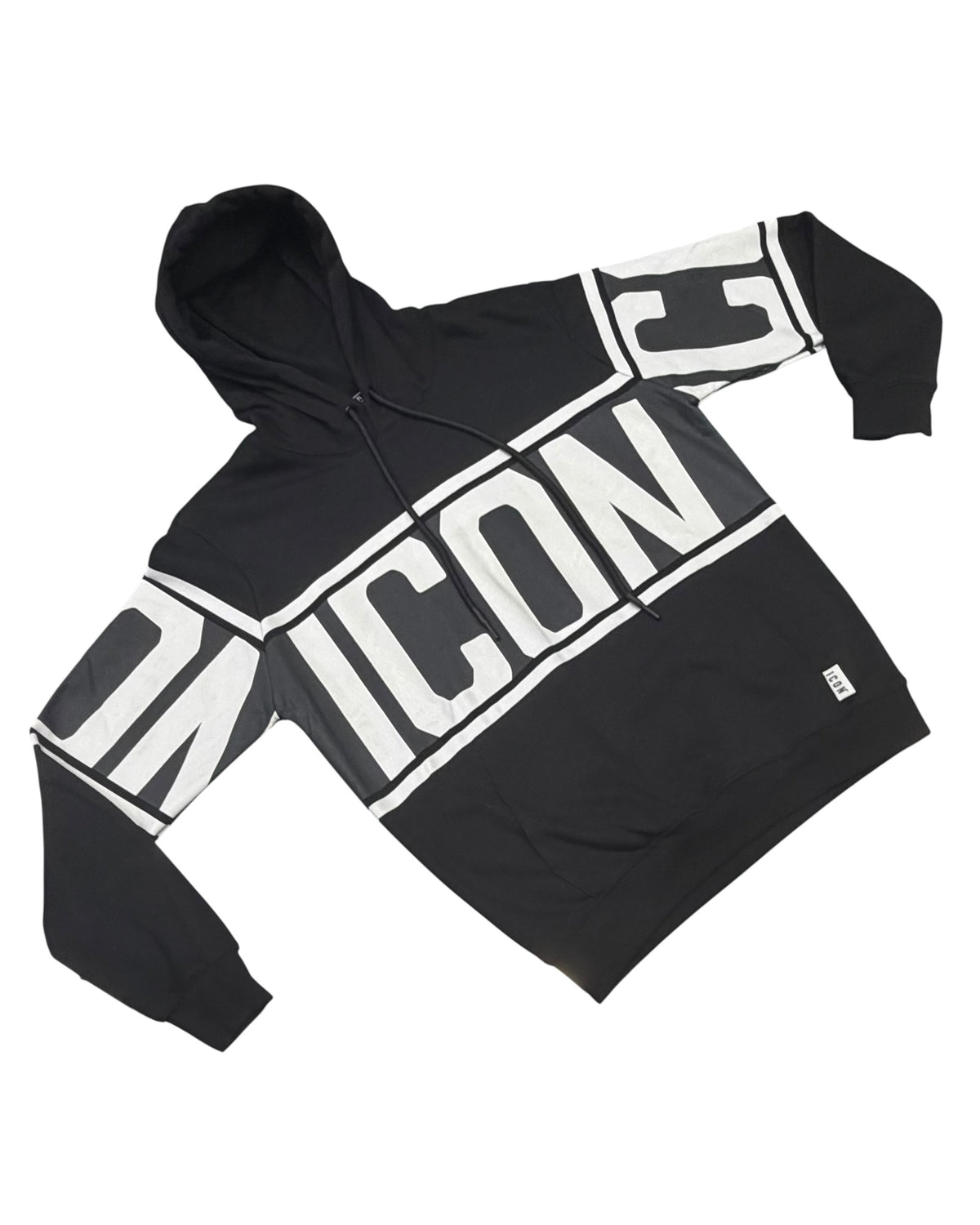 felpa cappuccio uomo icon stripe