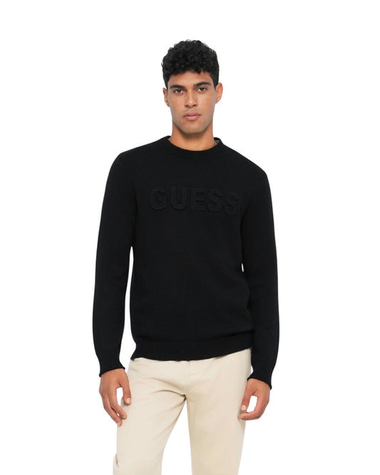 Maglioncino uomo Guess ricamo centrale