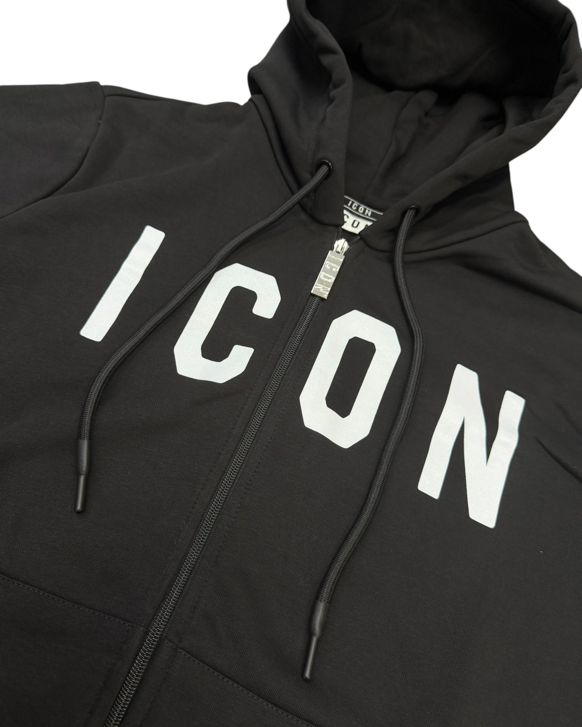 felpa uomo icon con zip e cappuccio