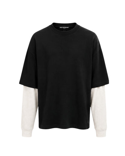 T-Shirt long sleeve MFN con maniche in velluto