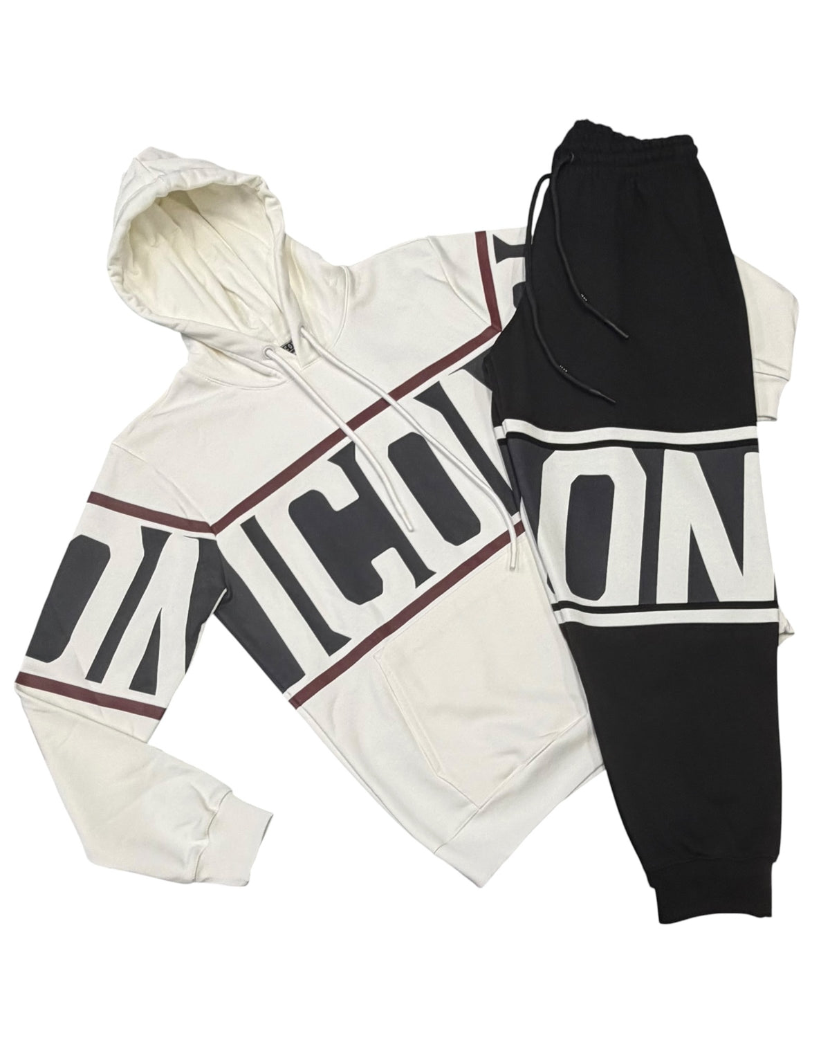 felpa cappuccio uomo icon stripe