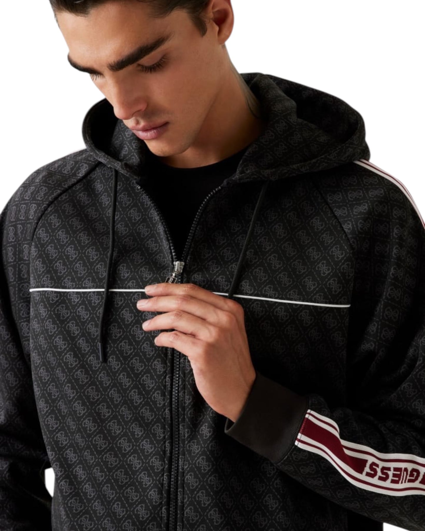 tuta uomo guess con banda laterale