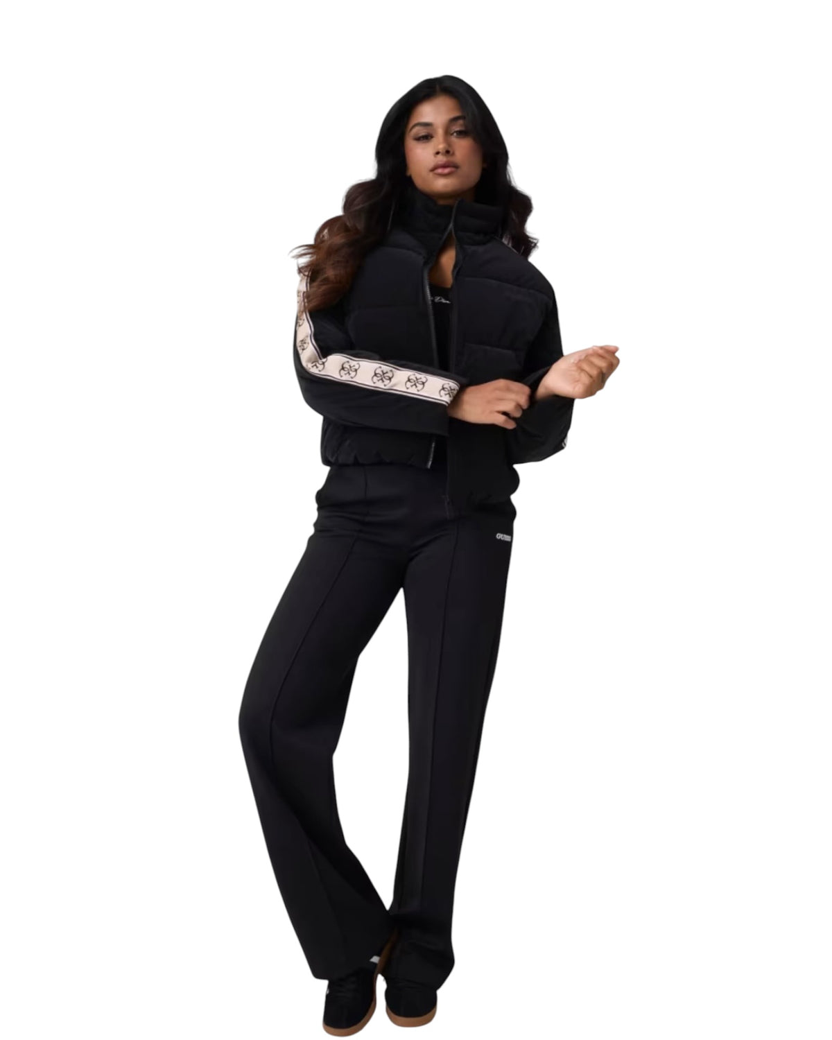 piumino donna guess banda larga
