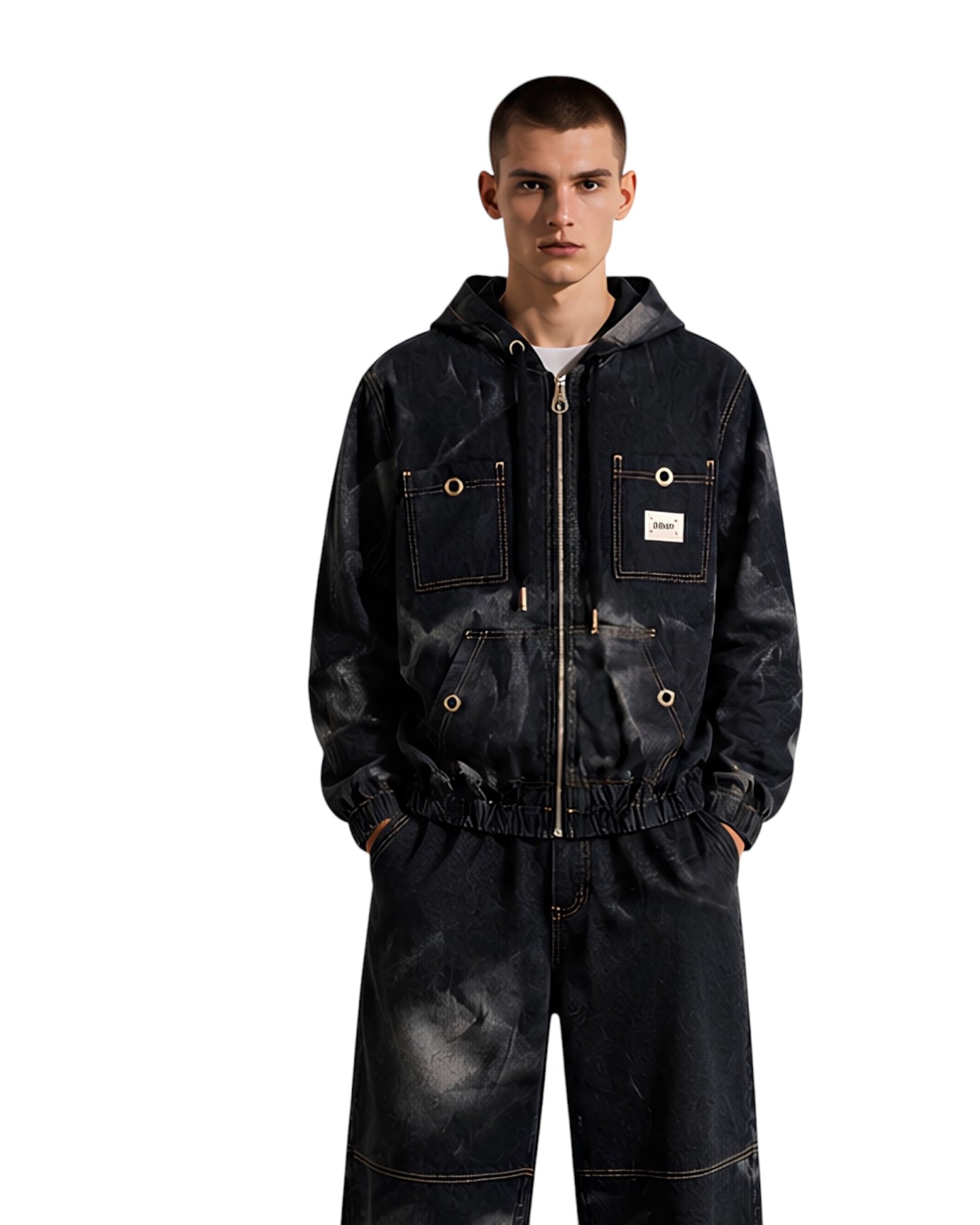 coordinato in denim uomo mfn