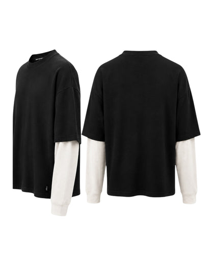 T-Shirt long sleeve MFN con maniche in velluto