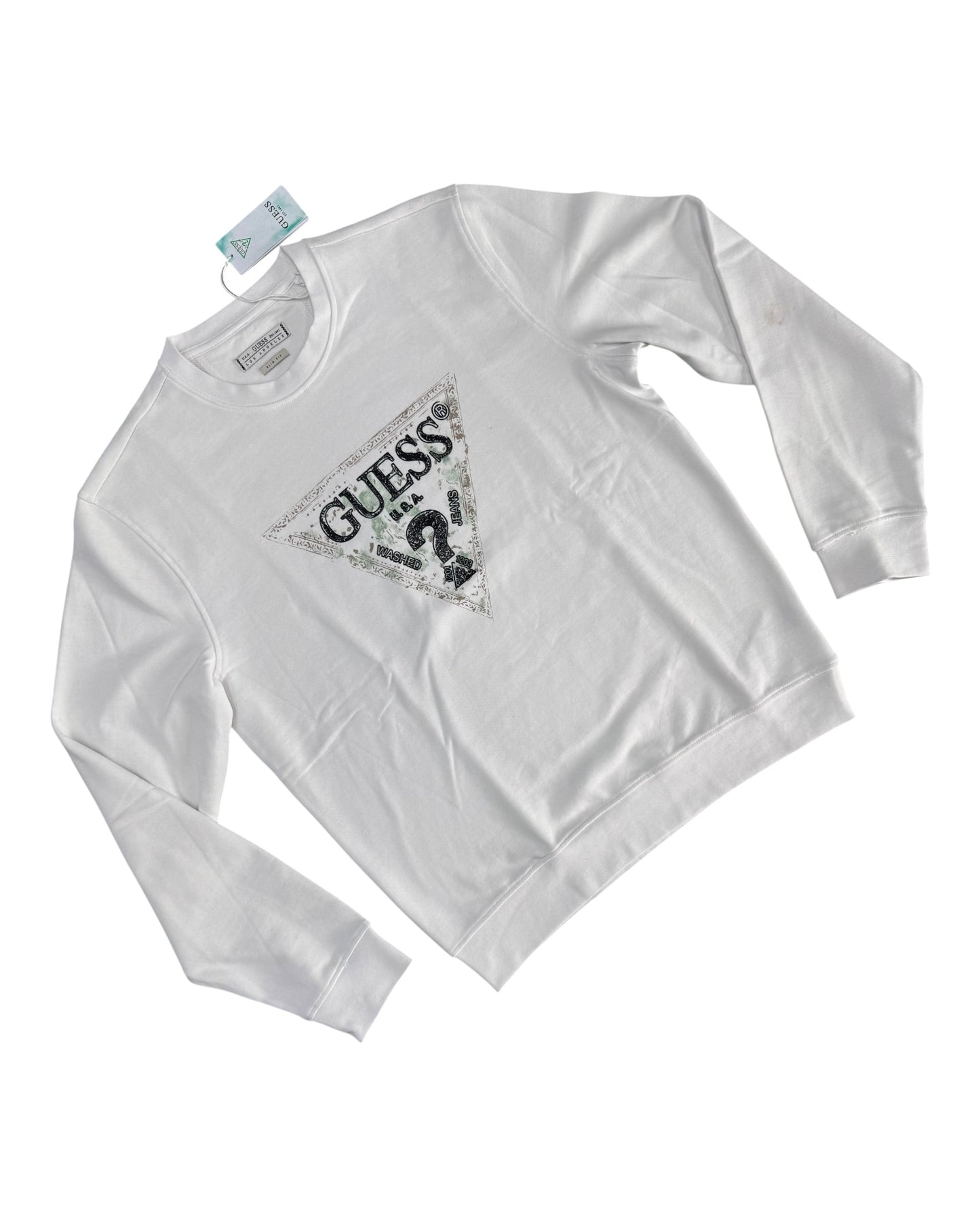 felpa uomo guess stampa logo