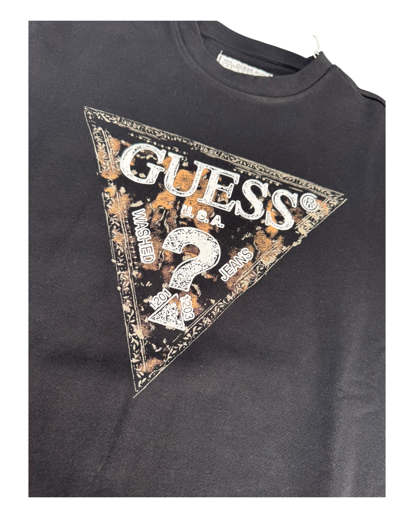 felpa uomo guess stampa logo