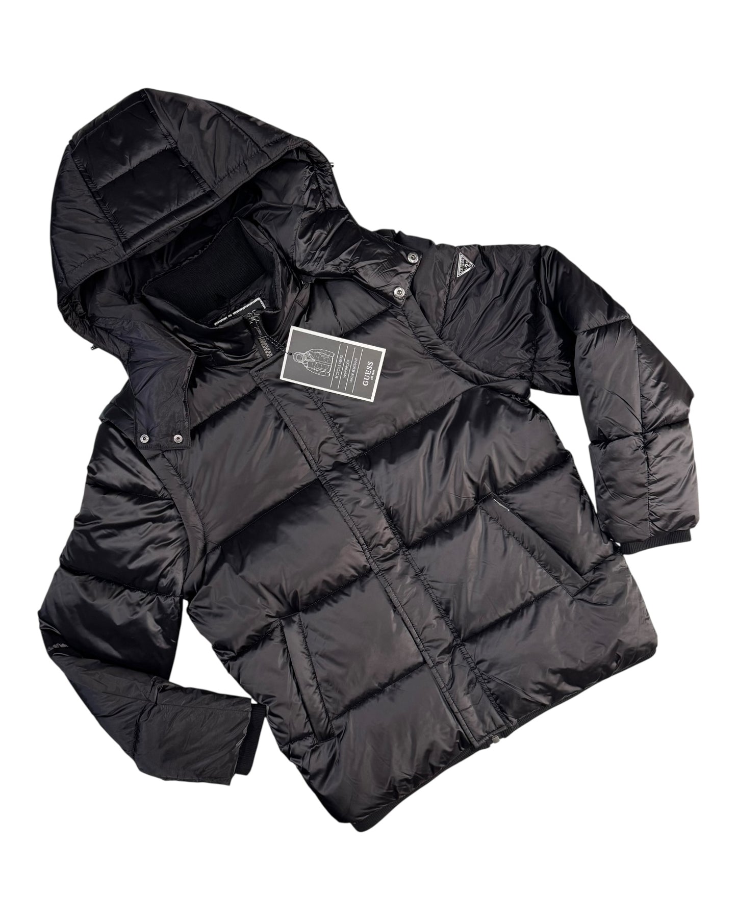 piumino uomo guess smontabile con stampa dietro