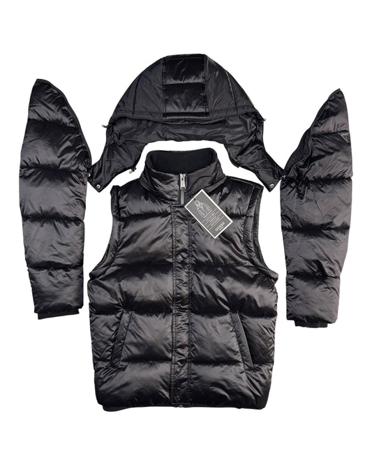 Piumino uomo Guess smontabile con stampa dietro