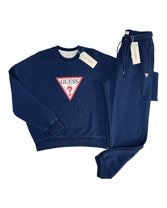 Tuta donna Guess in felpa effetto Denim