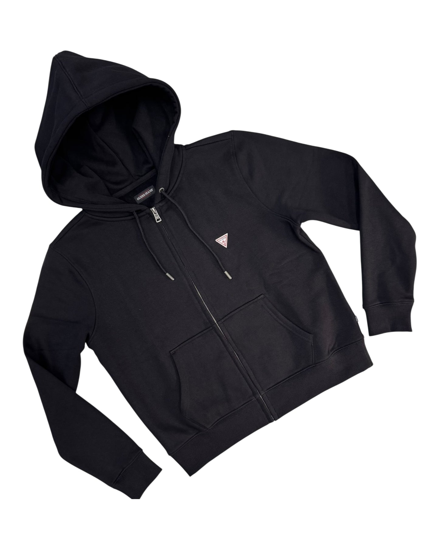 felpa donna guess con zip e cappuccio