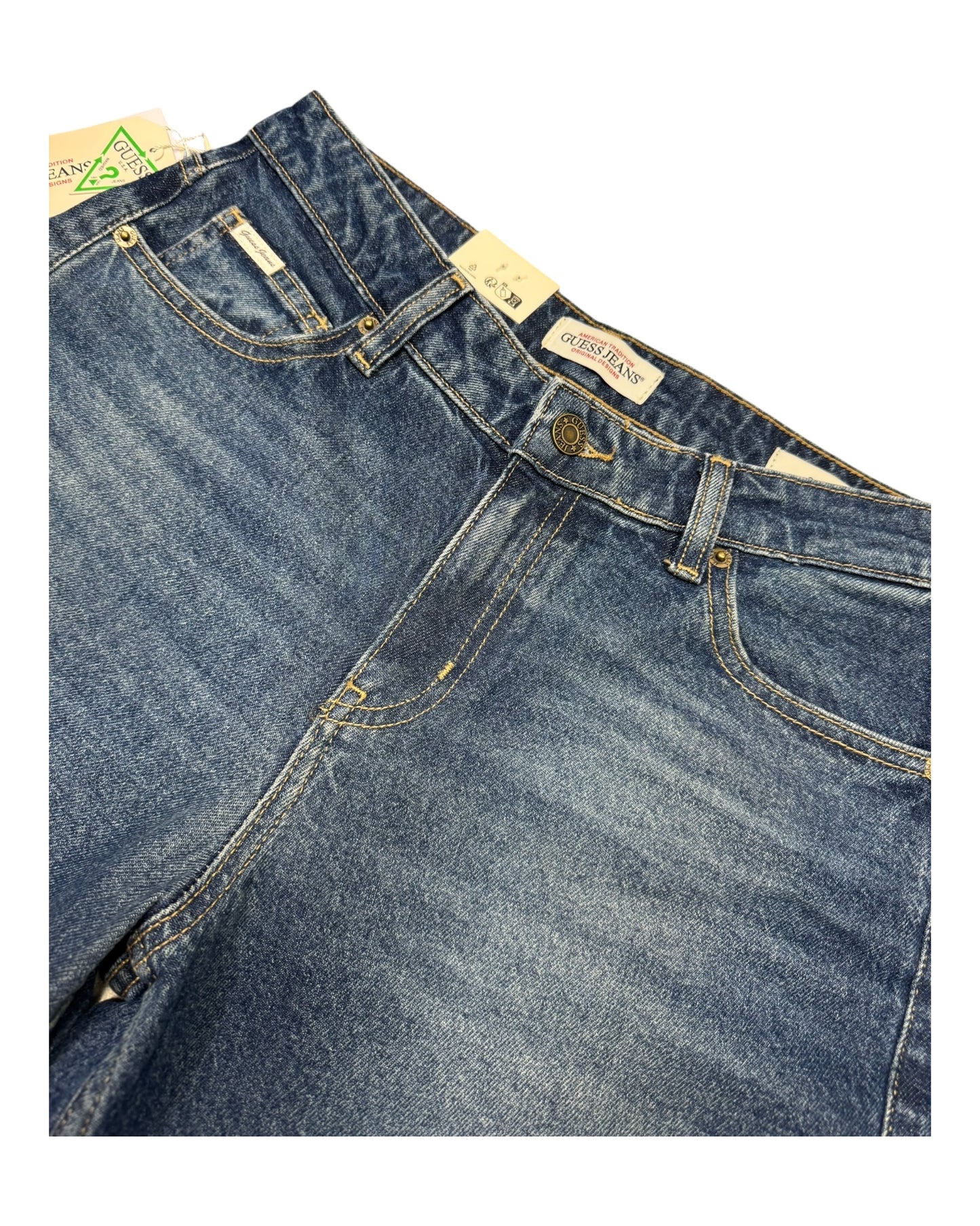 jeans donna guess wide leg lavaggio blu