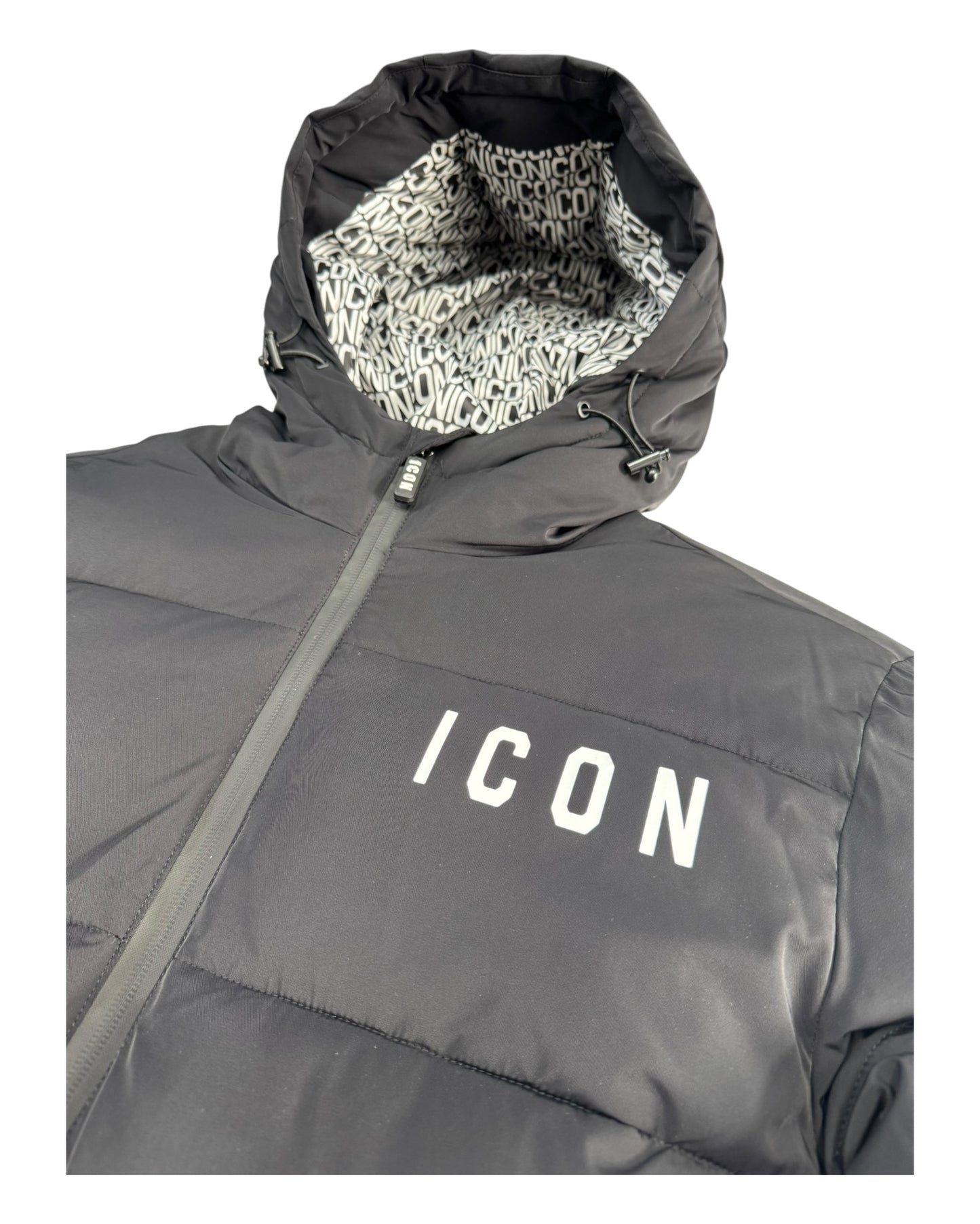 piumino uomo icon con cappuccio e stampa