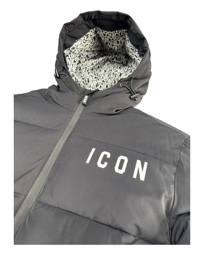 Piumino uomo ICON con cappuccio e stampa