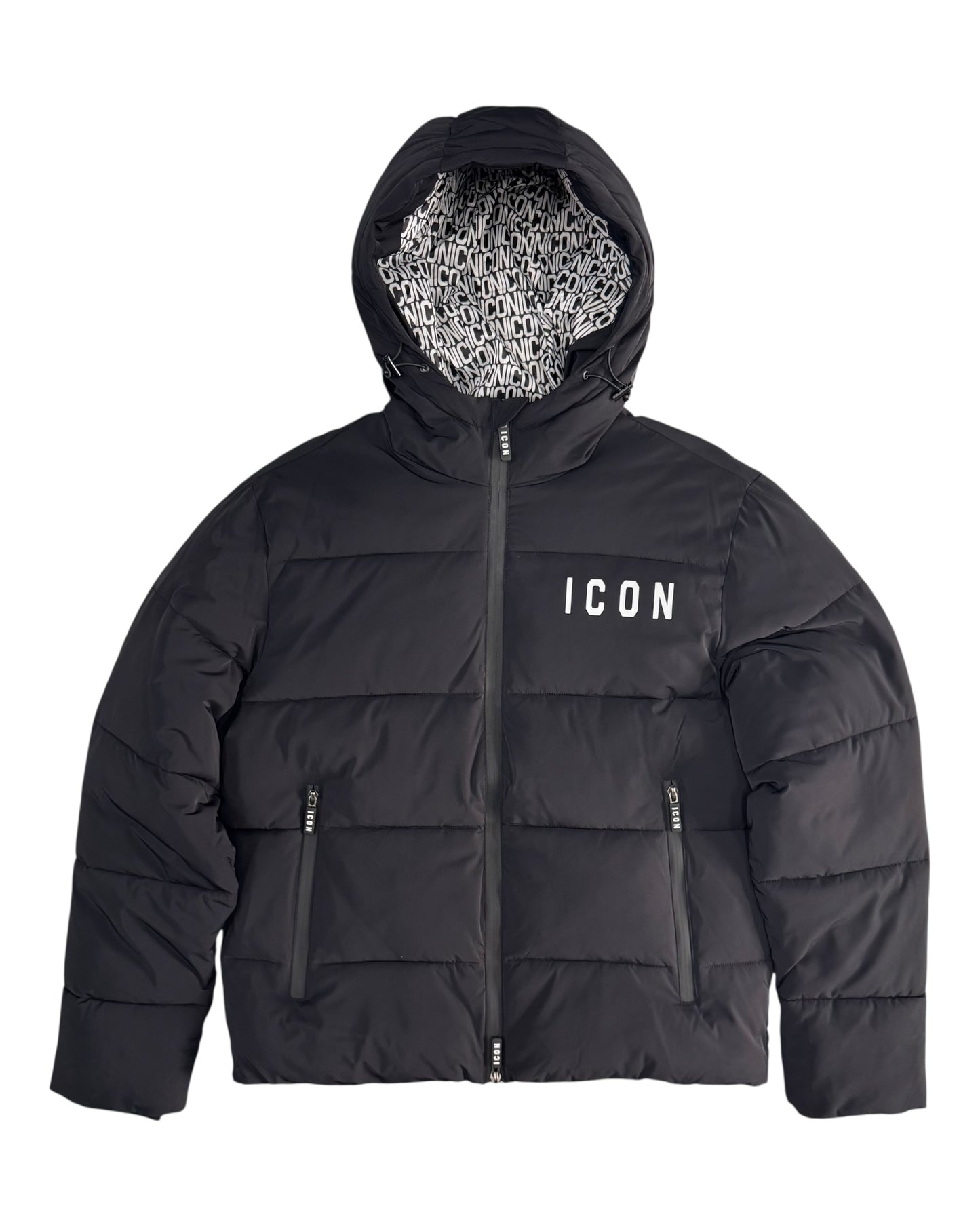 piumino uomo icon con cappuccio e stampa