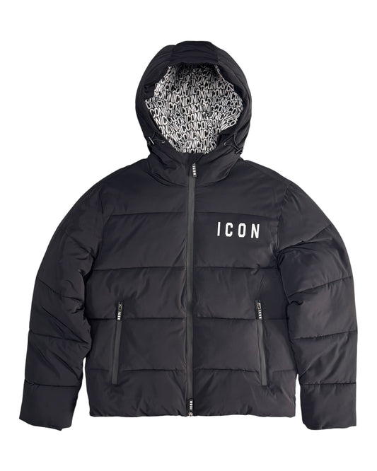 Piumino uomo ICON con cappuccio e stampa