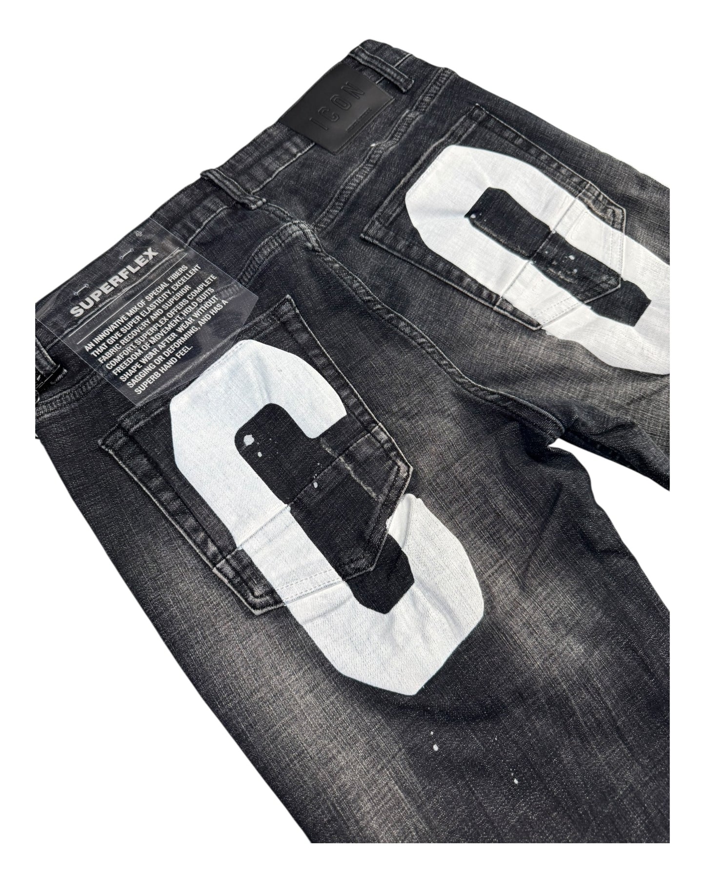 jeans uomo icon stampa dietro