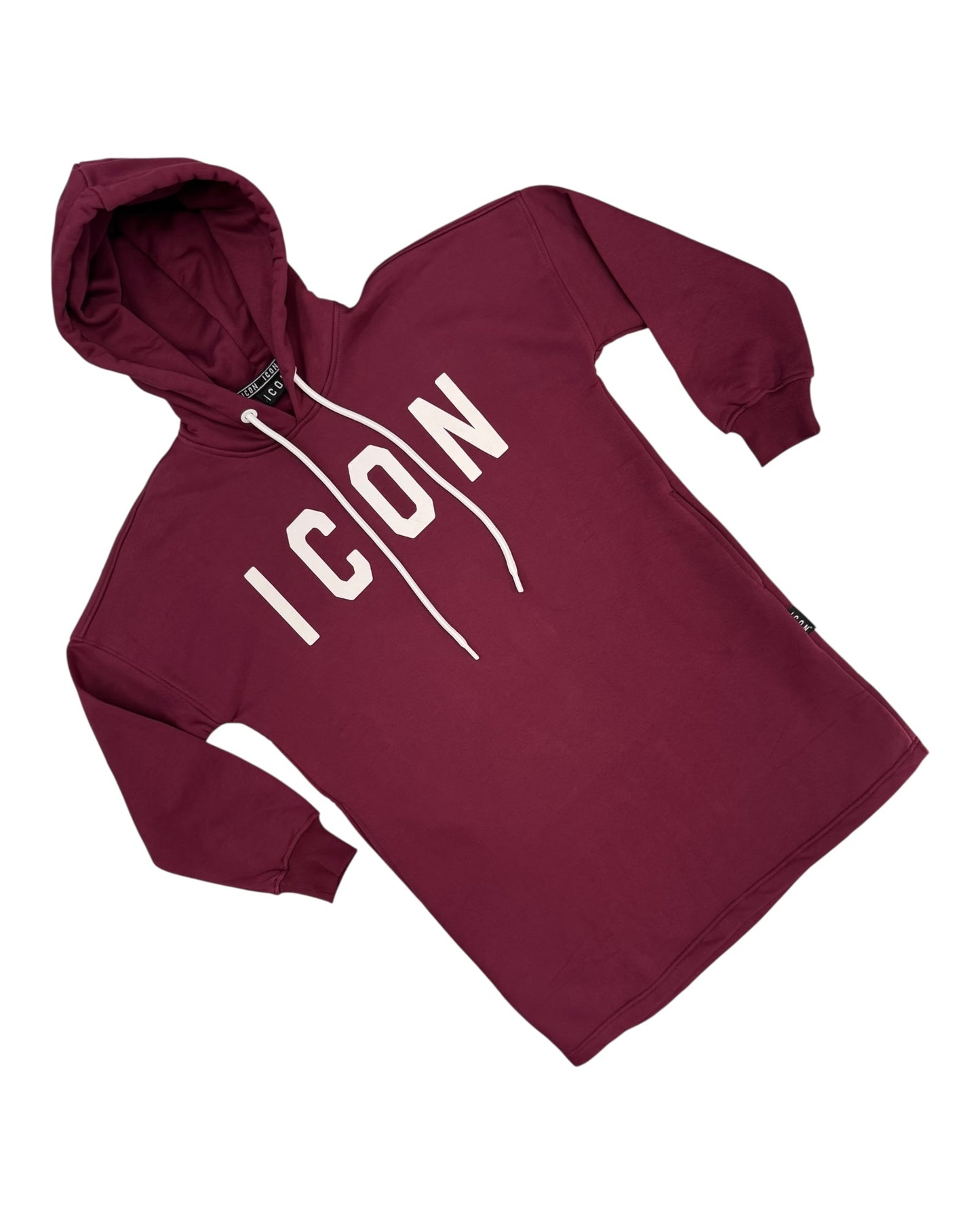 vestito icon donna con cappuccio e tasche a scomparsa