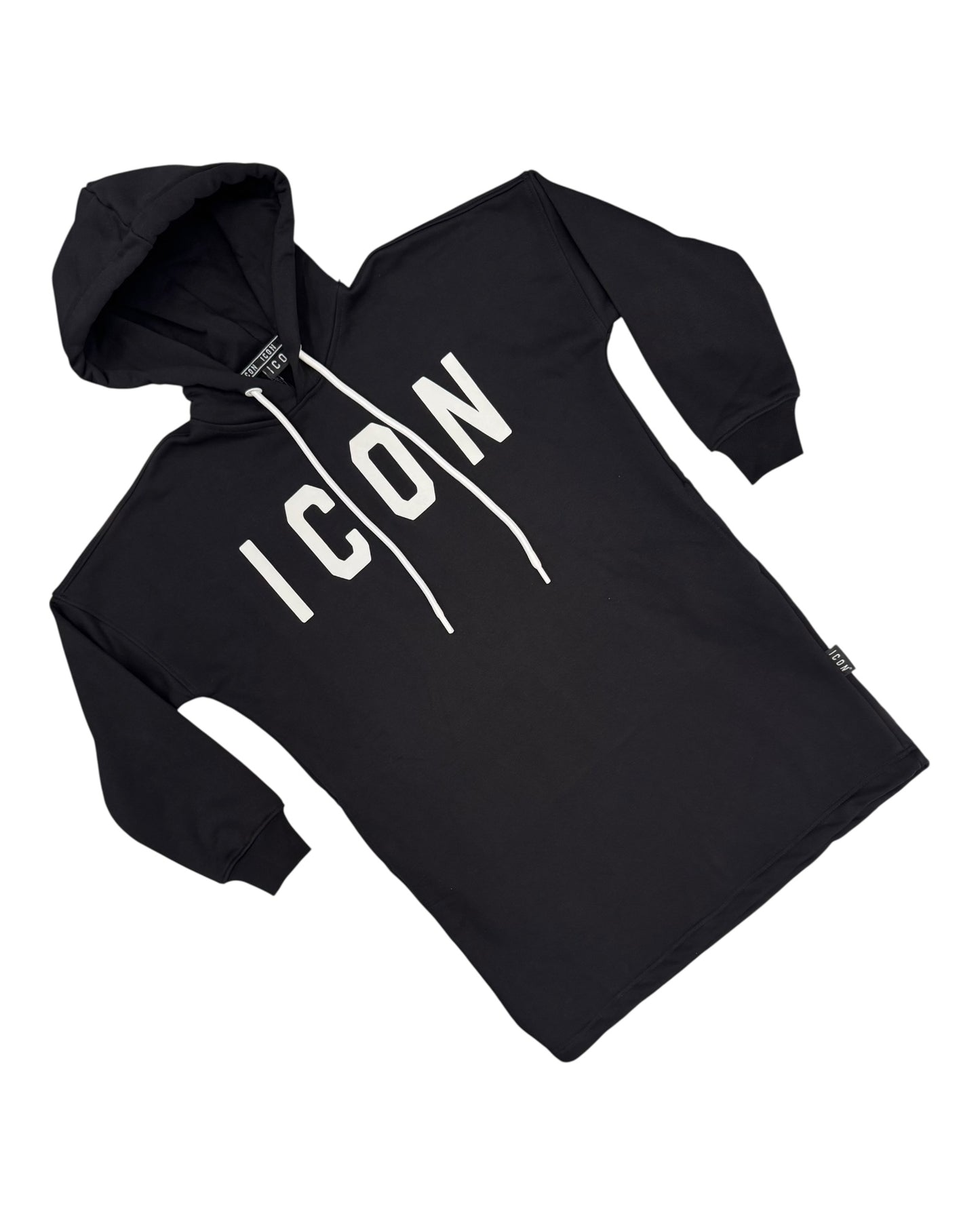 vestito icon donna con cappuccio e tasche a scomparsa
