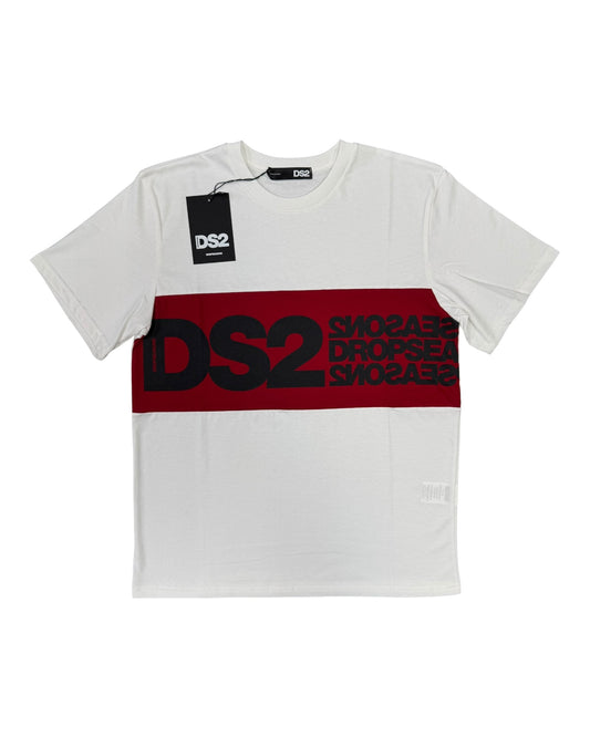 Shirt uomo DS2 stampa grande a contrasto