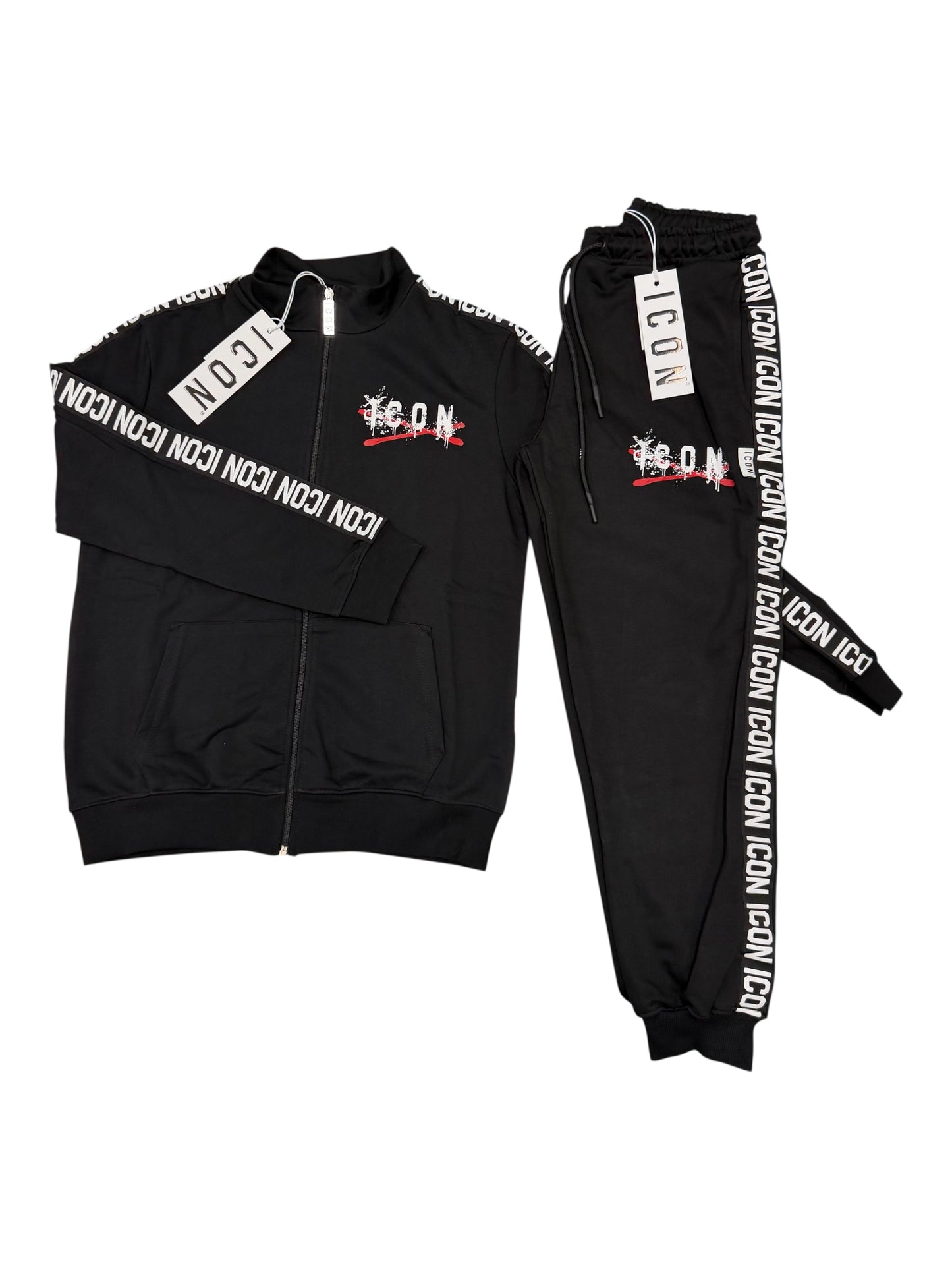 tuta uomo icon stampa avanti e dietro