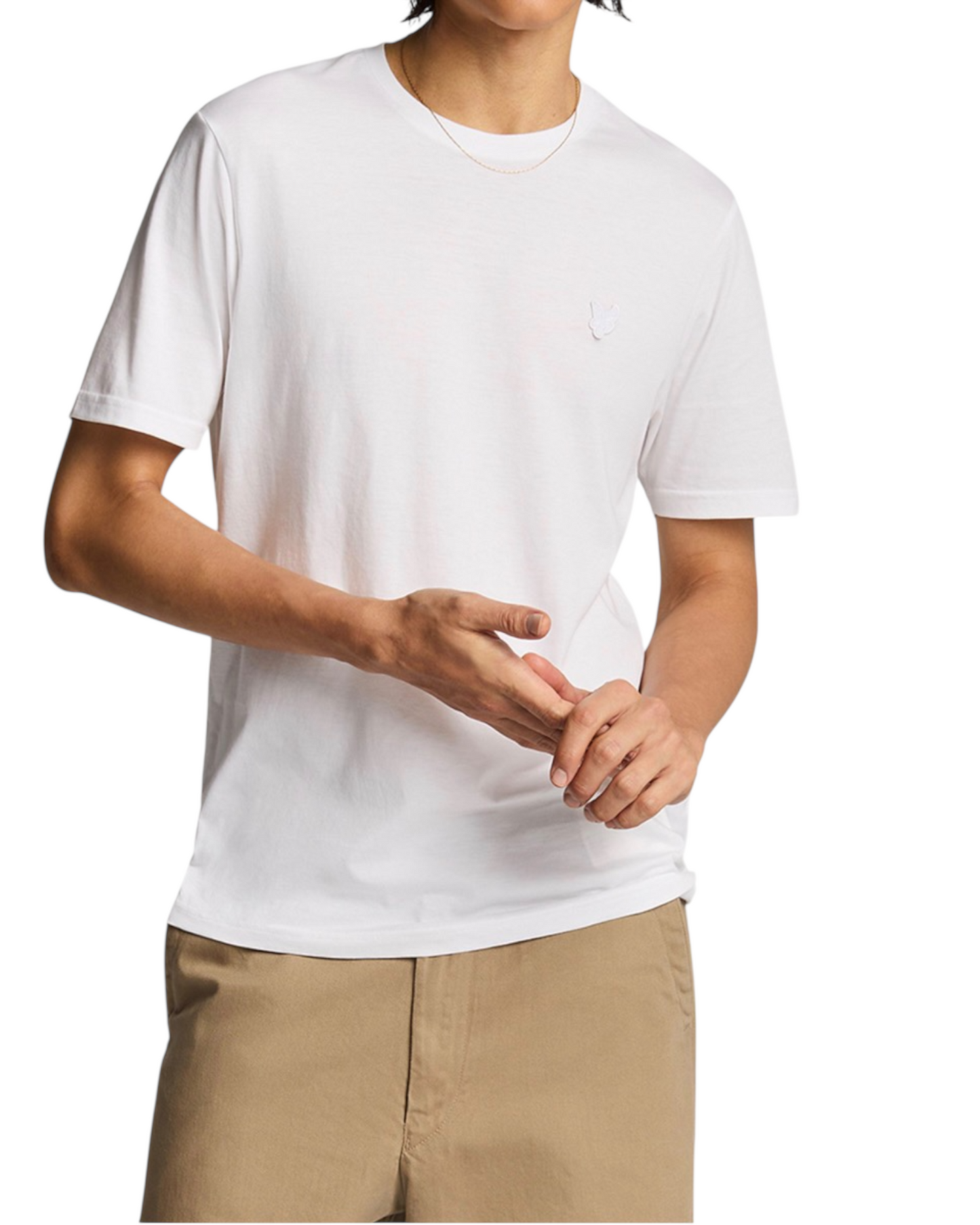 plain t-shirt lyle & scott logo tono su tono