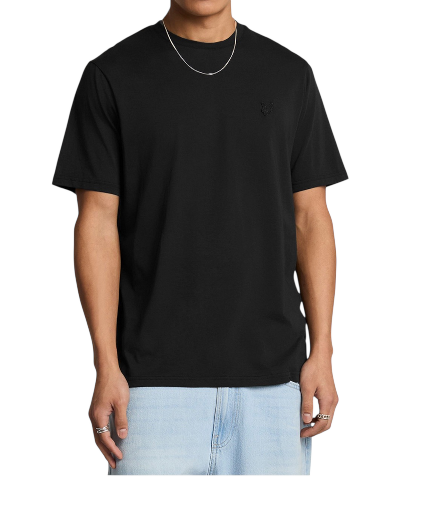 plain t-shirt lyle & scott logo tono su tono