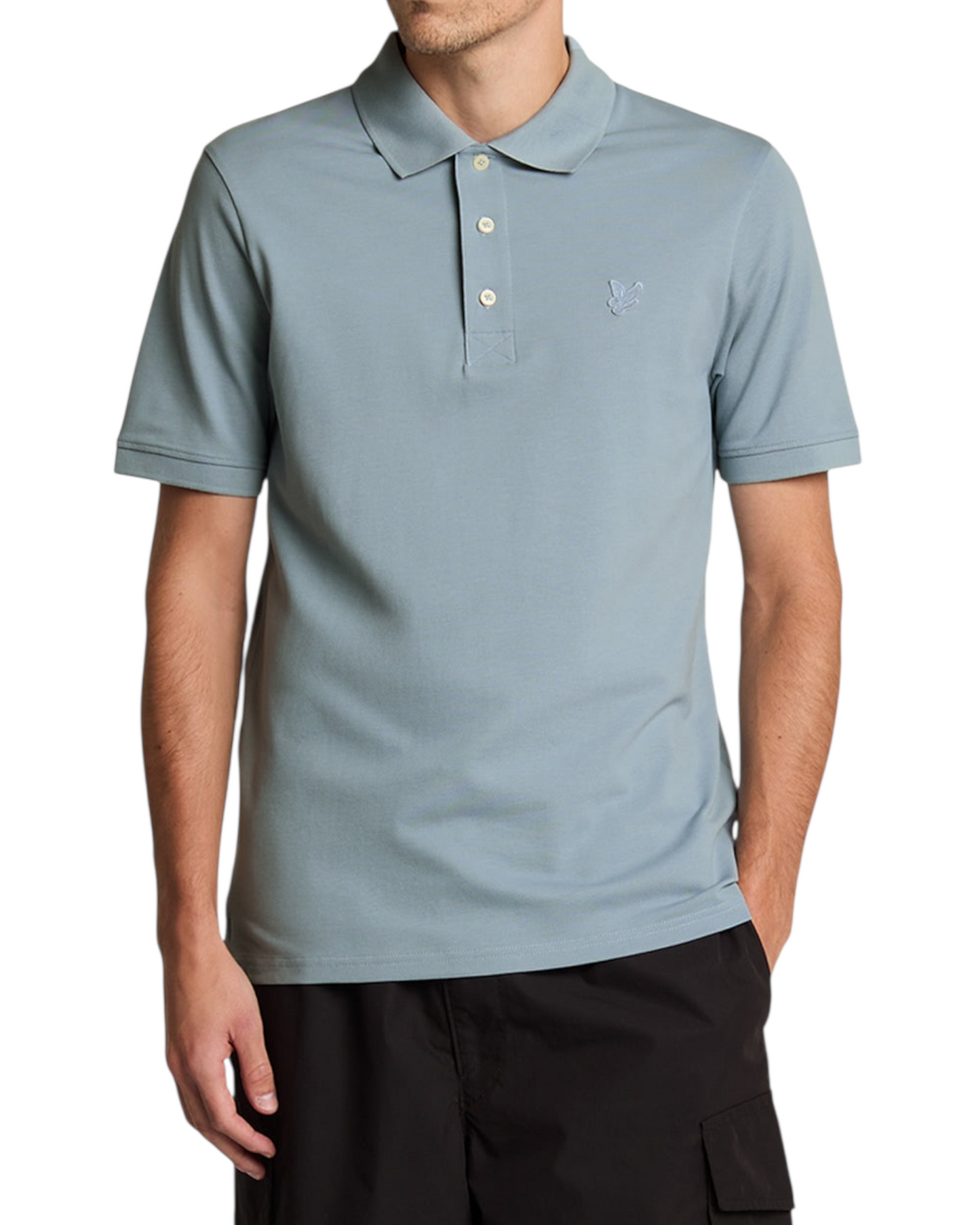 polo uomo lyle & scott logo tono su tono