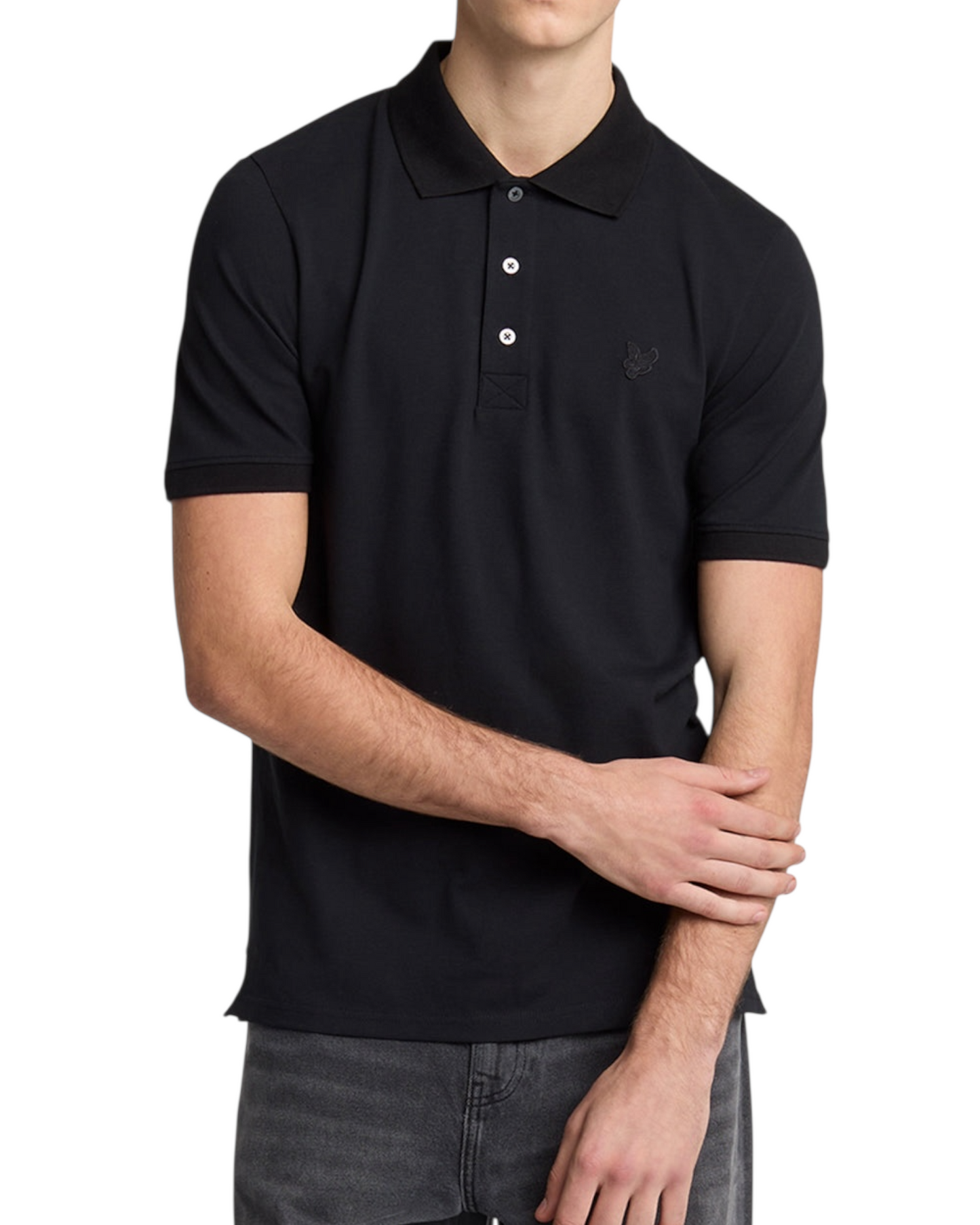 polo uomo lyle & scott logo tono su tono