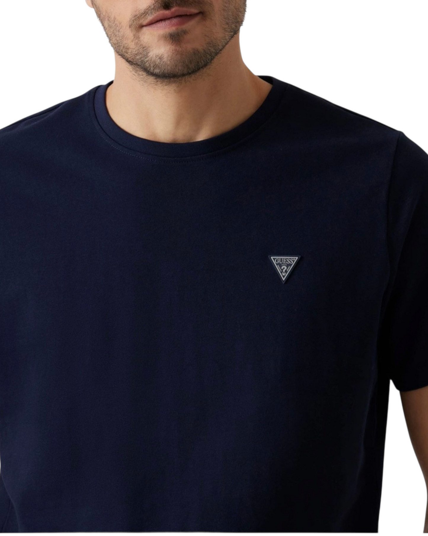 shirt uomo guess logo tono su tono