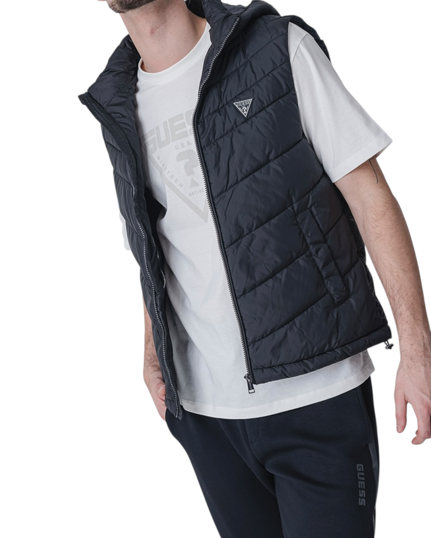 giubbotto smanicato uomo guess