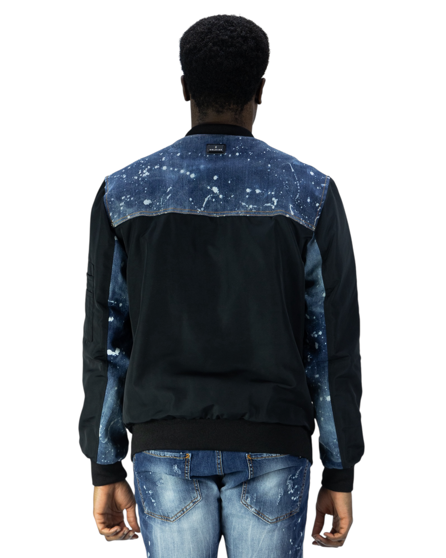 giubbotto uomo soldier applicazione jeans